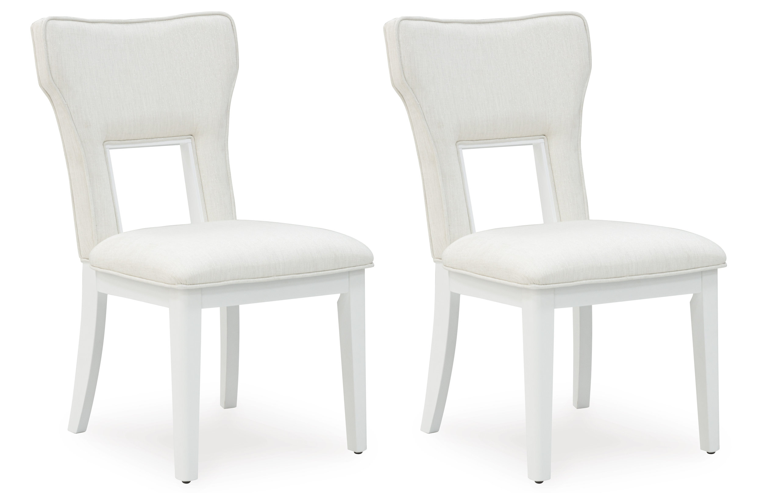 Chalanna Rectangular Extendable Dining Room Set | White & Glass