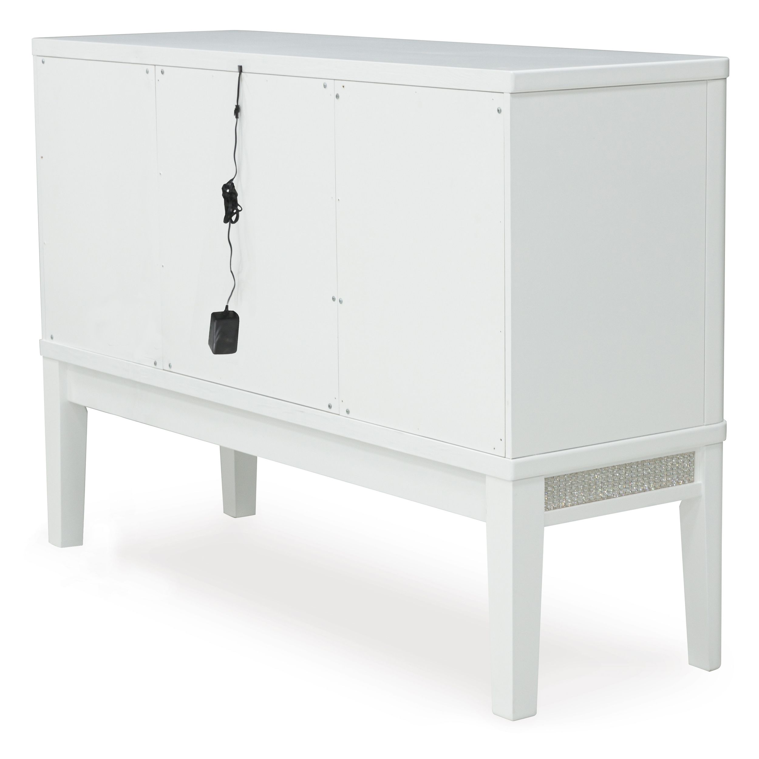 Chalanna Rectangular Extendable Dining Room Set | White & Glass
