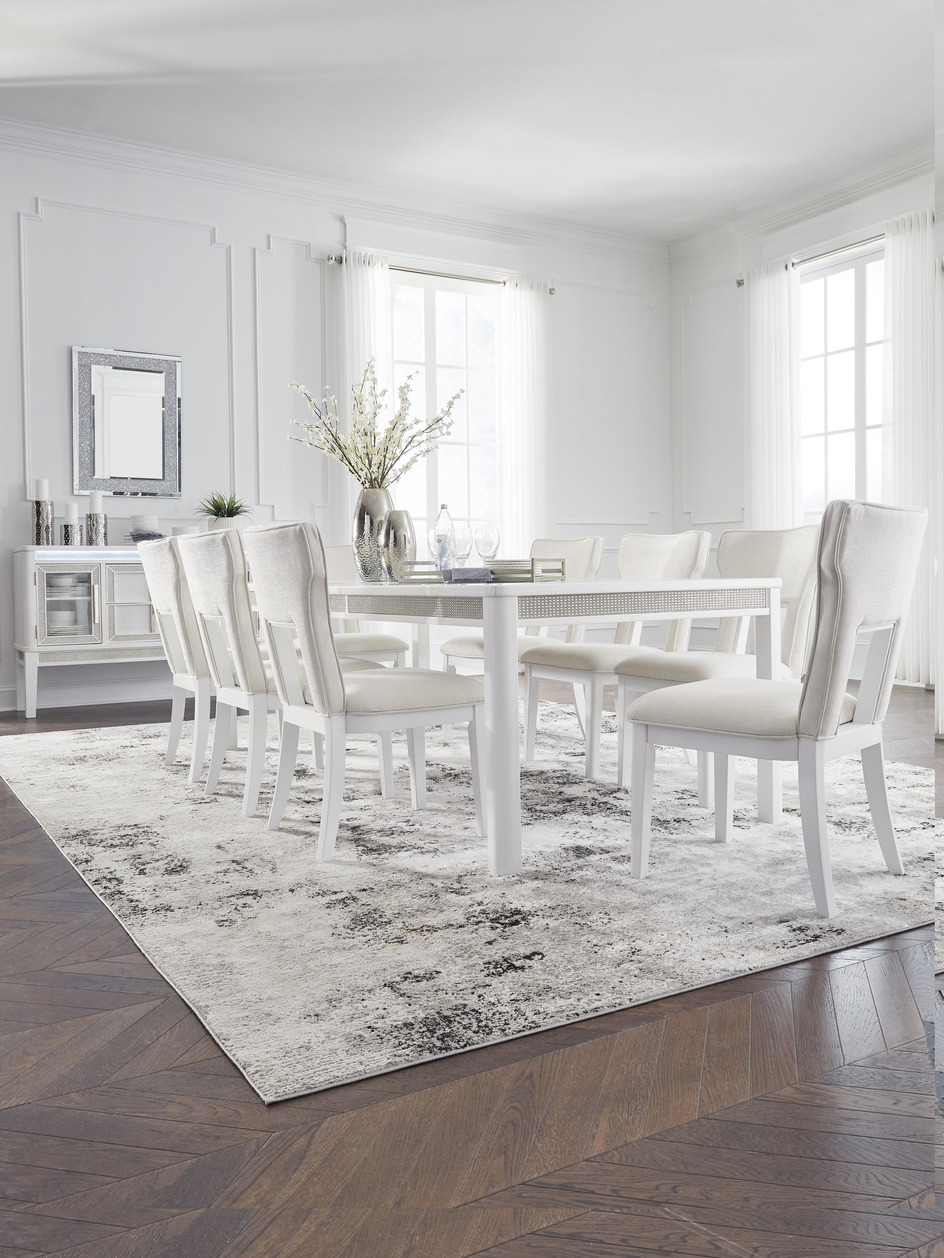 Chalanna Upholstered Dining Side Chair | White Cottage-Style