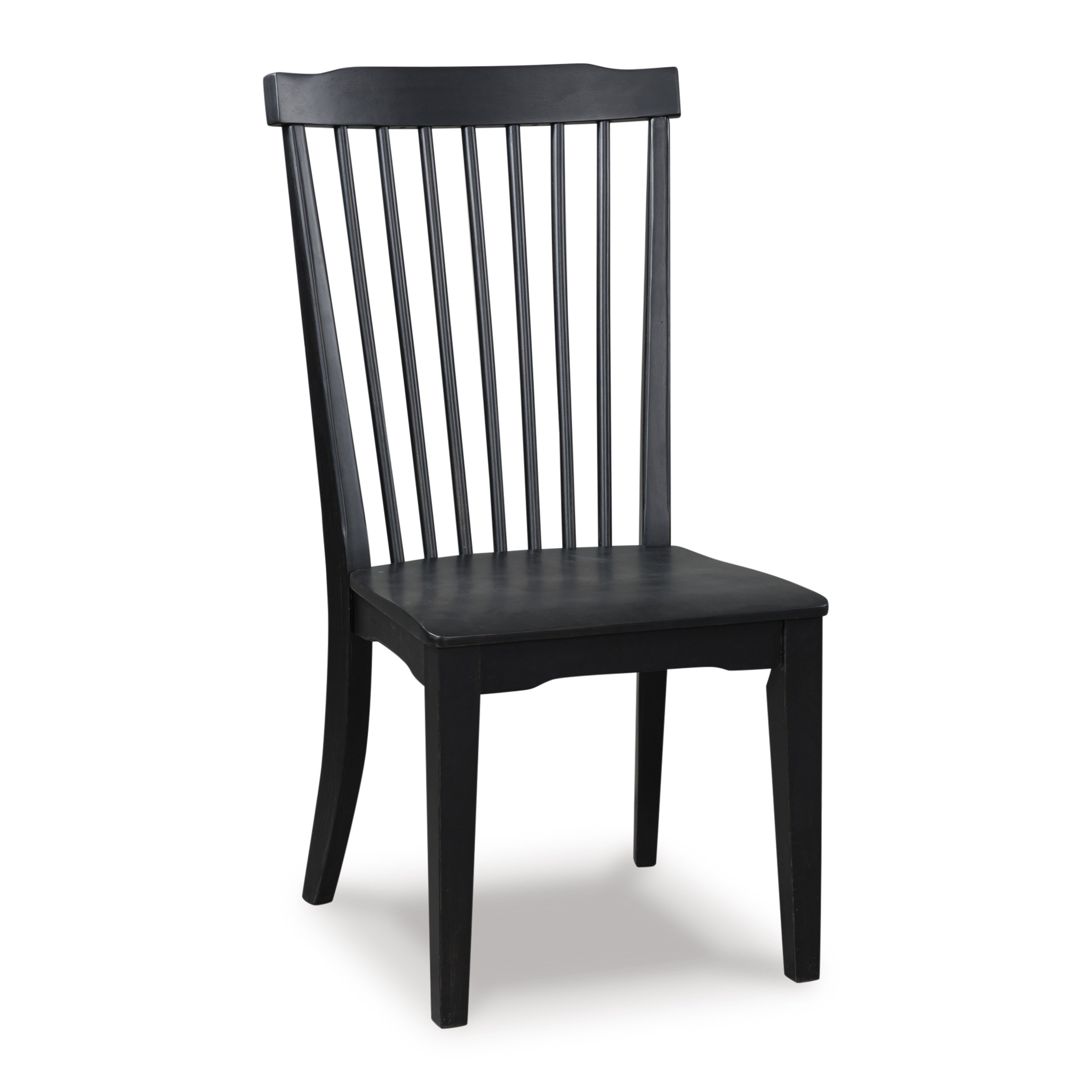 Greddinton Dining Side Chair | Black Wood Modern Farmhouse