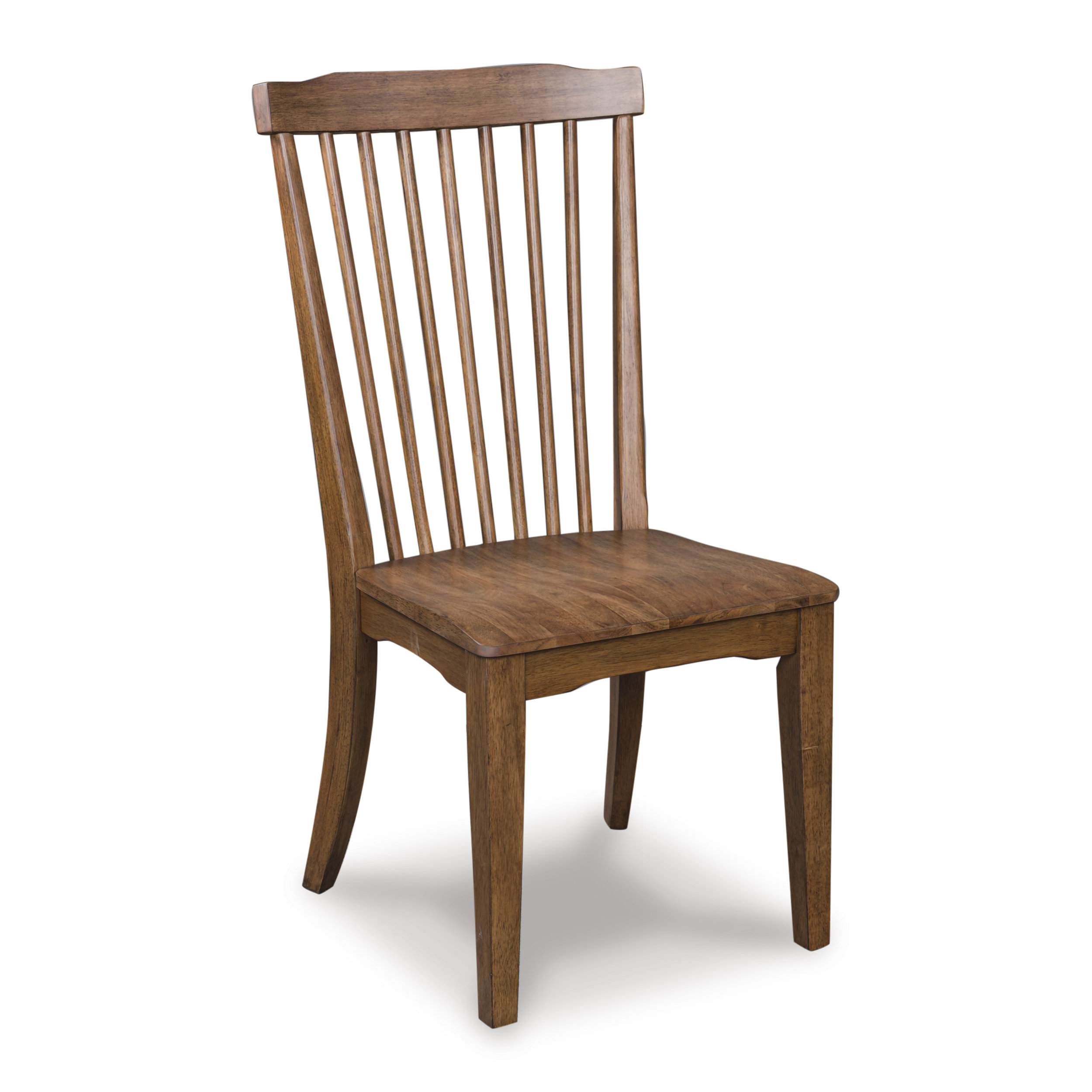 Greddinton Spindle-Back Dining Chair | Rustic Brown Wood