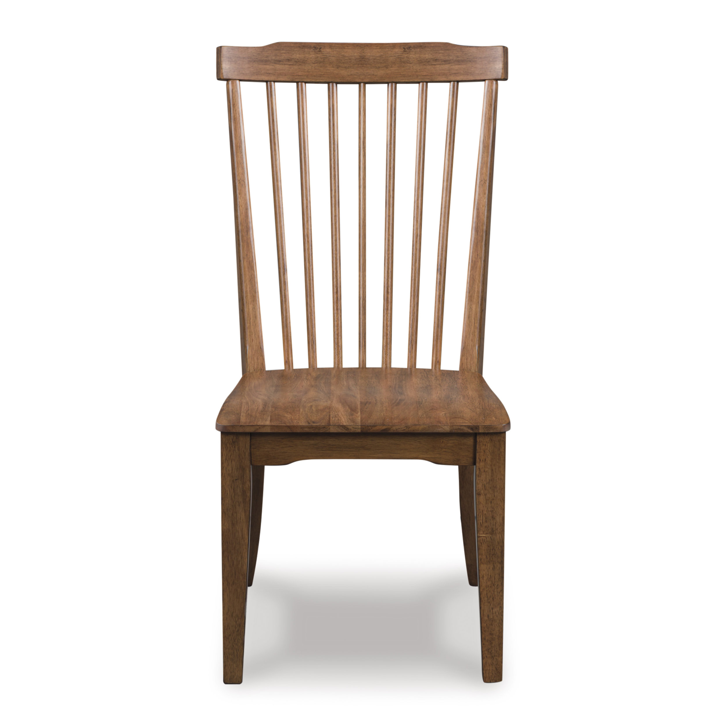 Greddinton Spindle-Back Dining Chair | Rustic Brown Wood