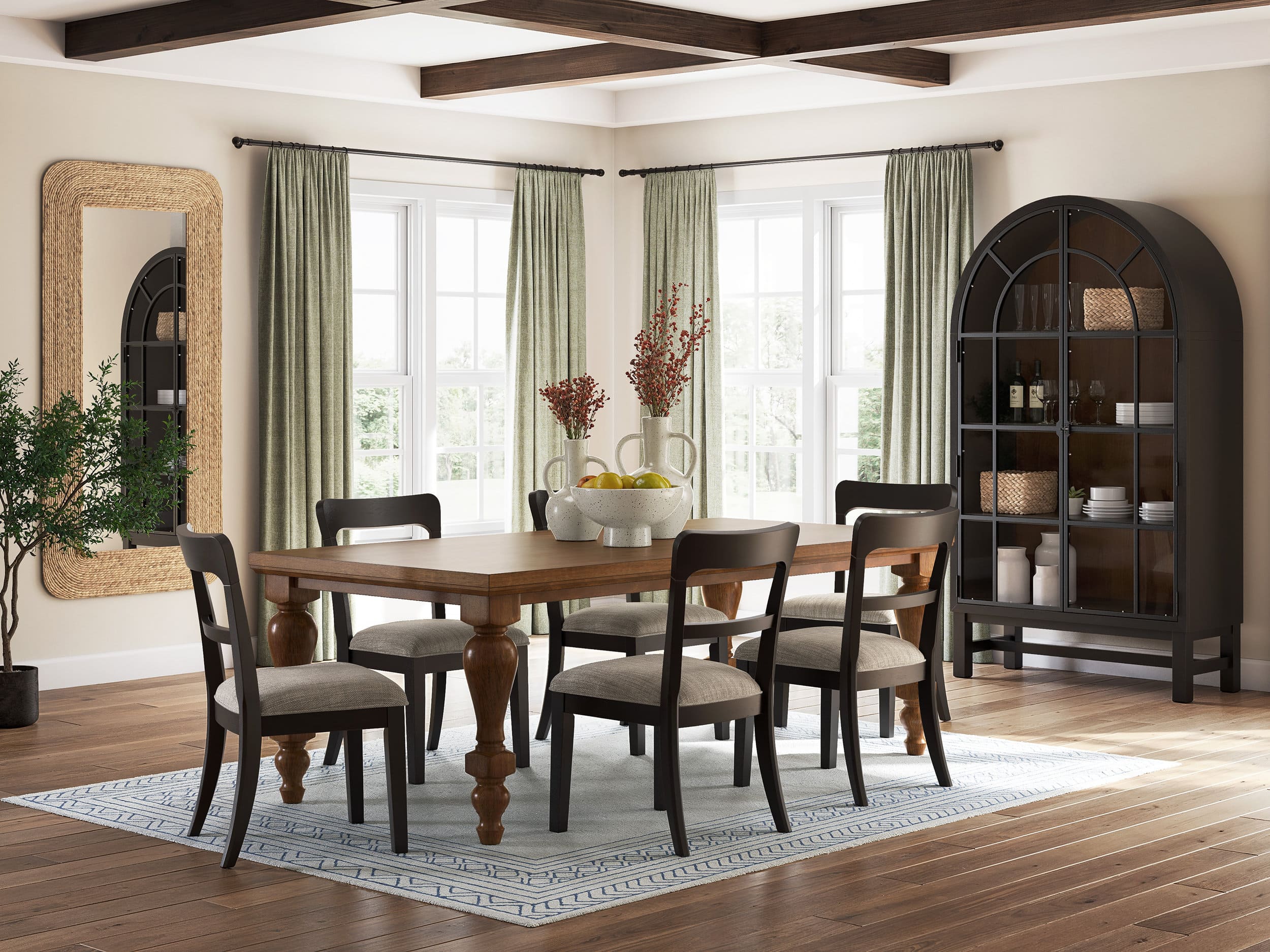 Greddinton Wood Dining Set - Brown Farmhouse Style | Ashley