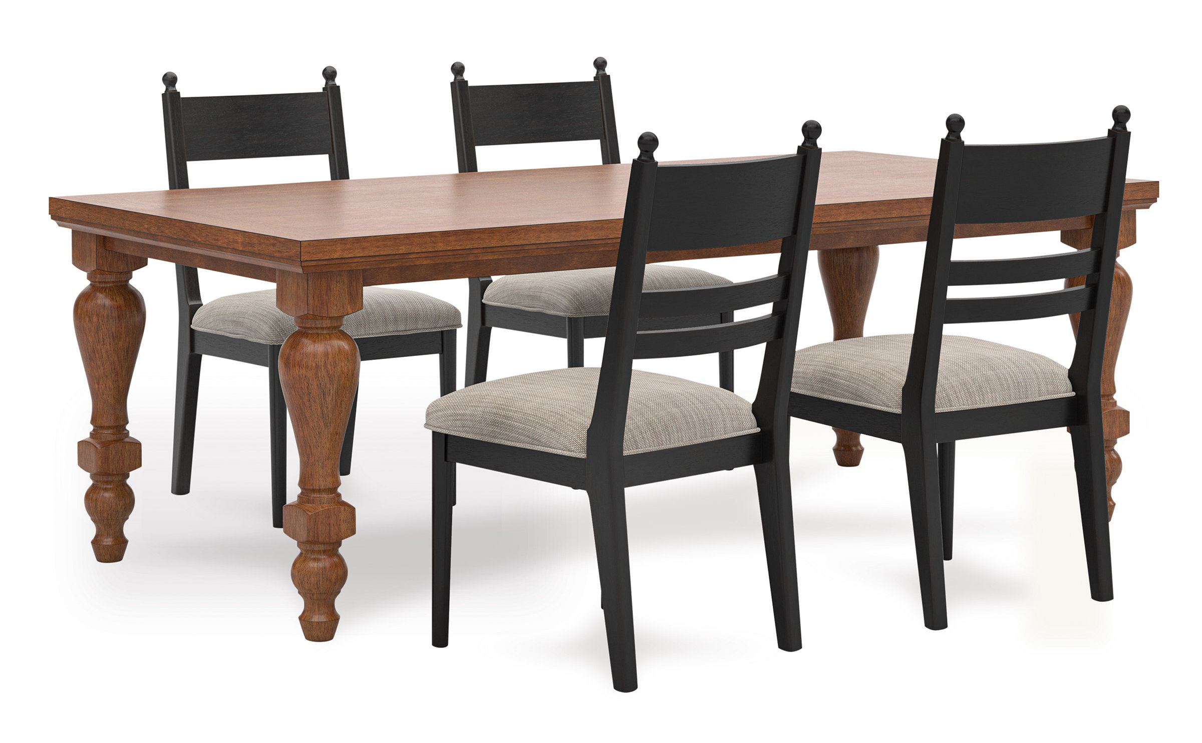 Greddinton Ladder-Back Dining Chair - Black (D824-07)
