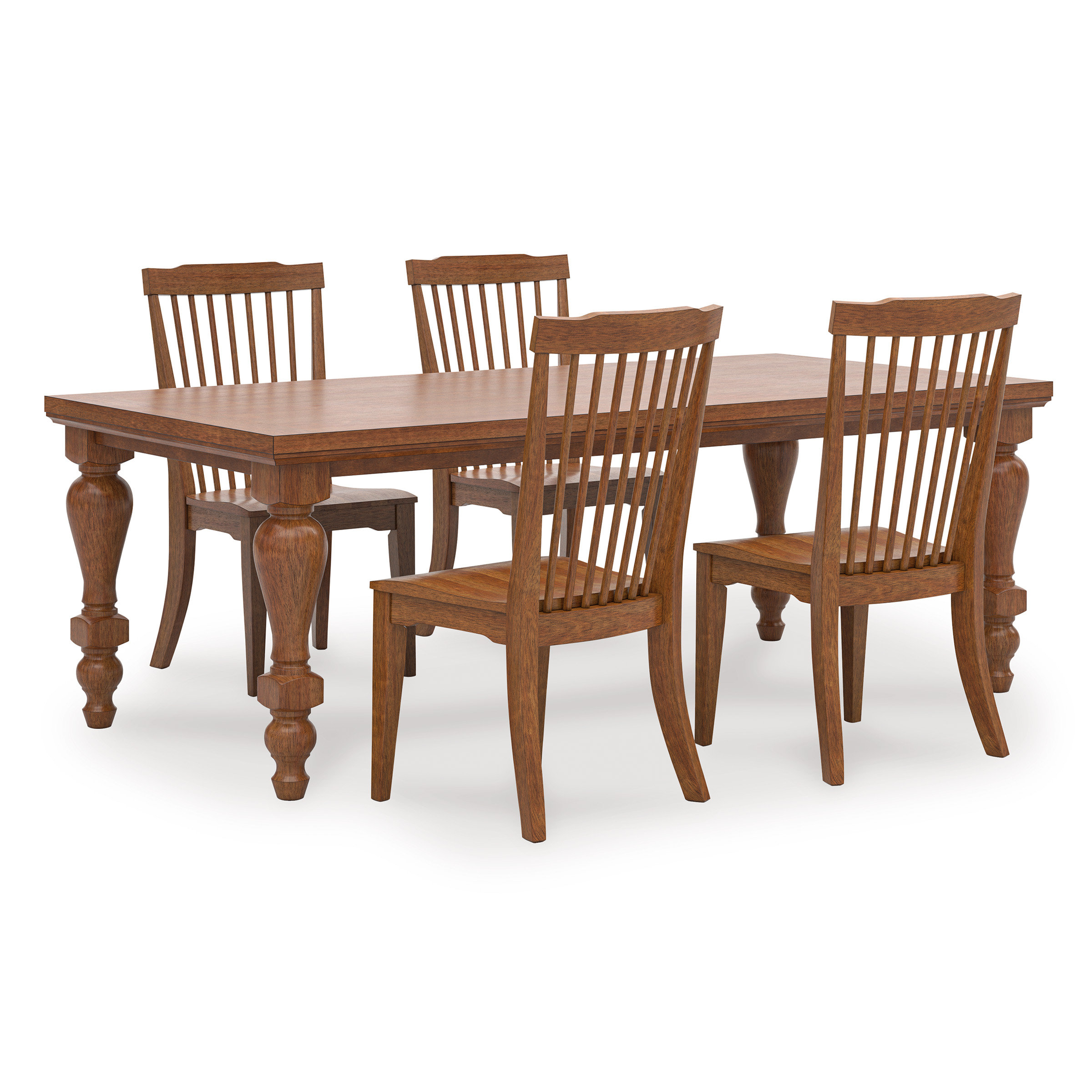 Greddinton Rectangular Wood Dining Table in Brown | Sohomod