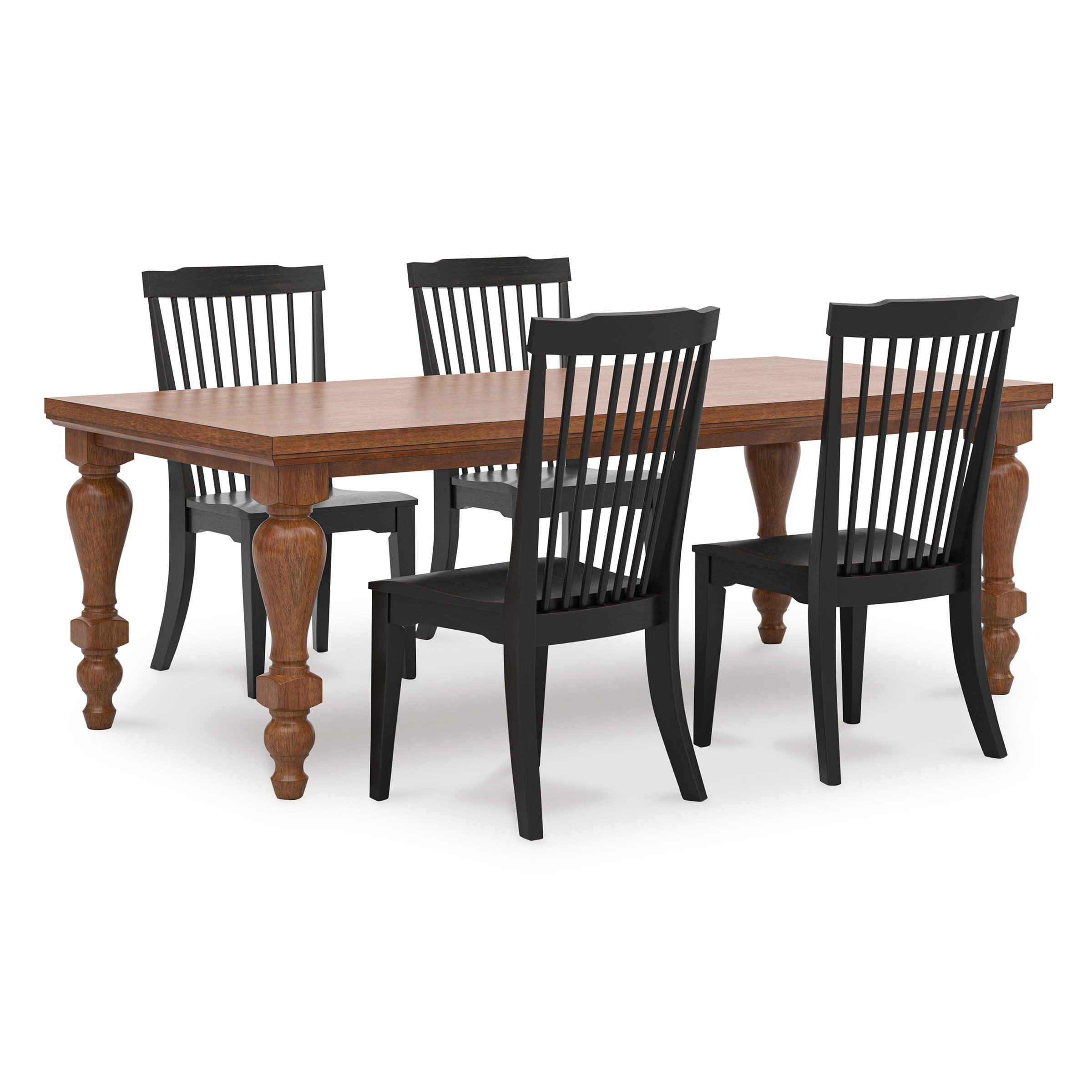 Greddinton Rectangular Wood Dining Table in Brown | Sohomod
