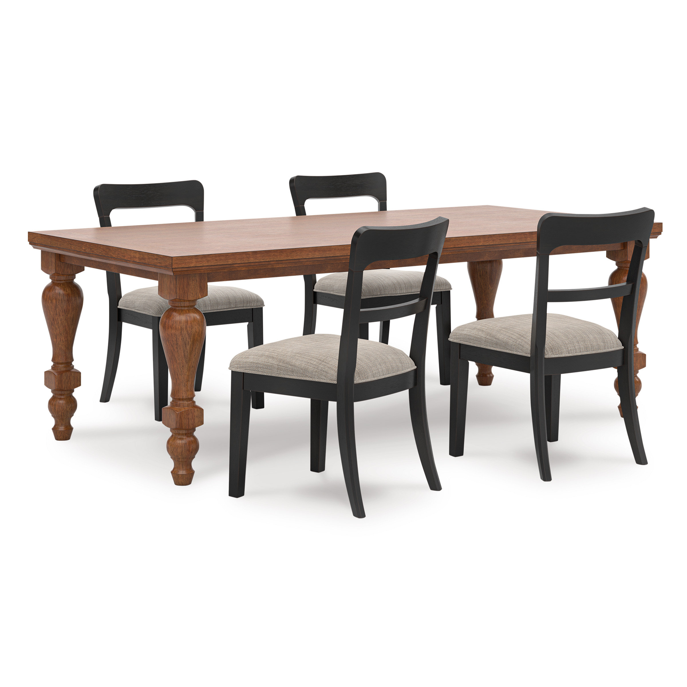 Greddinton Rectangular Wood Dining Table in Brown | Sohomod