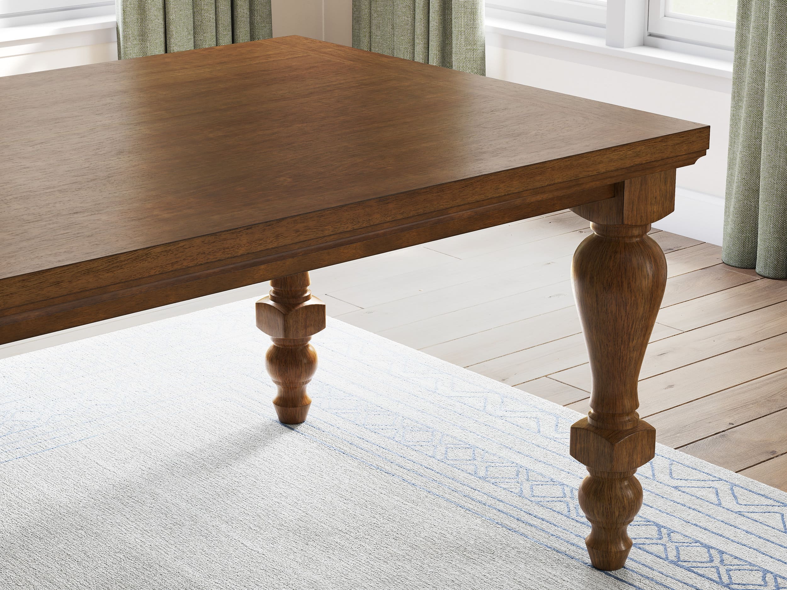 Greddinton Rectangular Wood Dining Table in Brown | Sohomod
