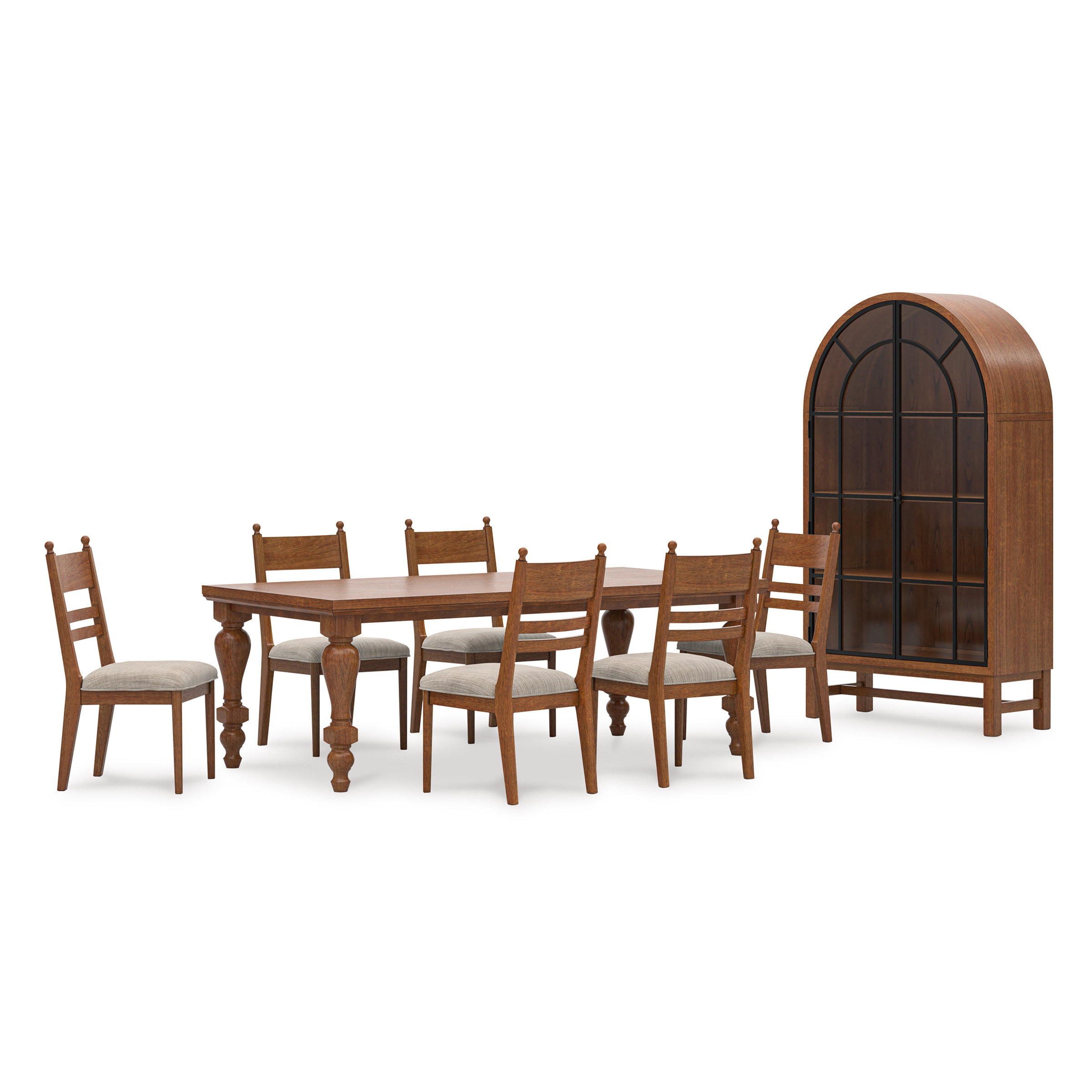 Greddinton Rectangular Wood Dining Table in Brown | Sohomod