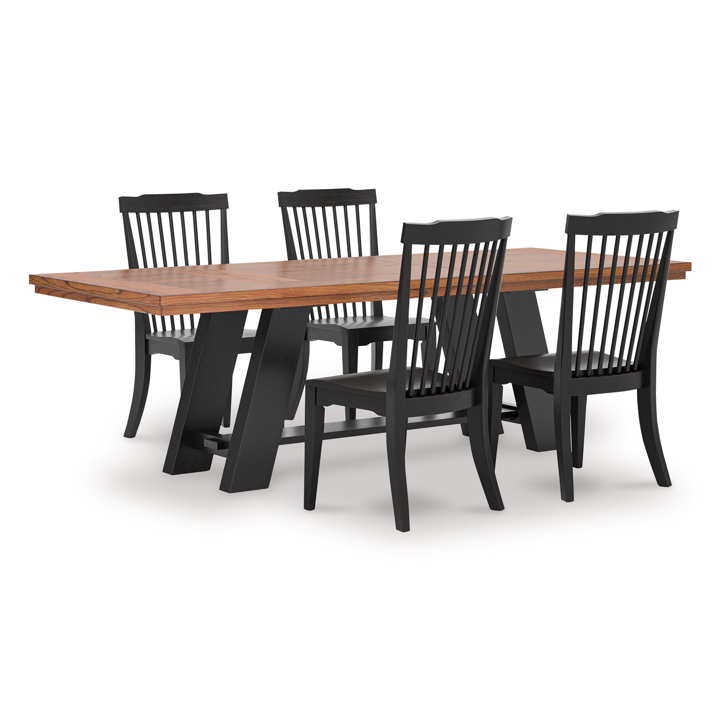 Greddinton Extendable Dining Set - Brown & Black | Ashley