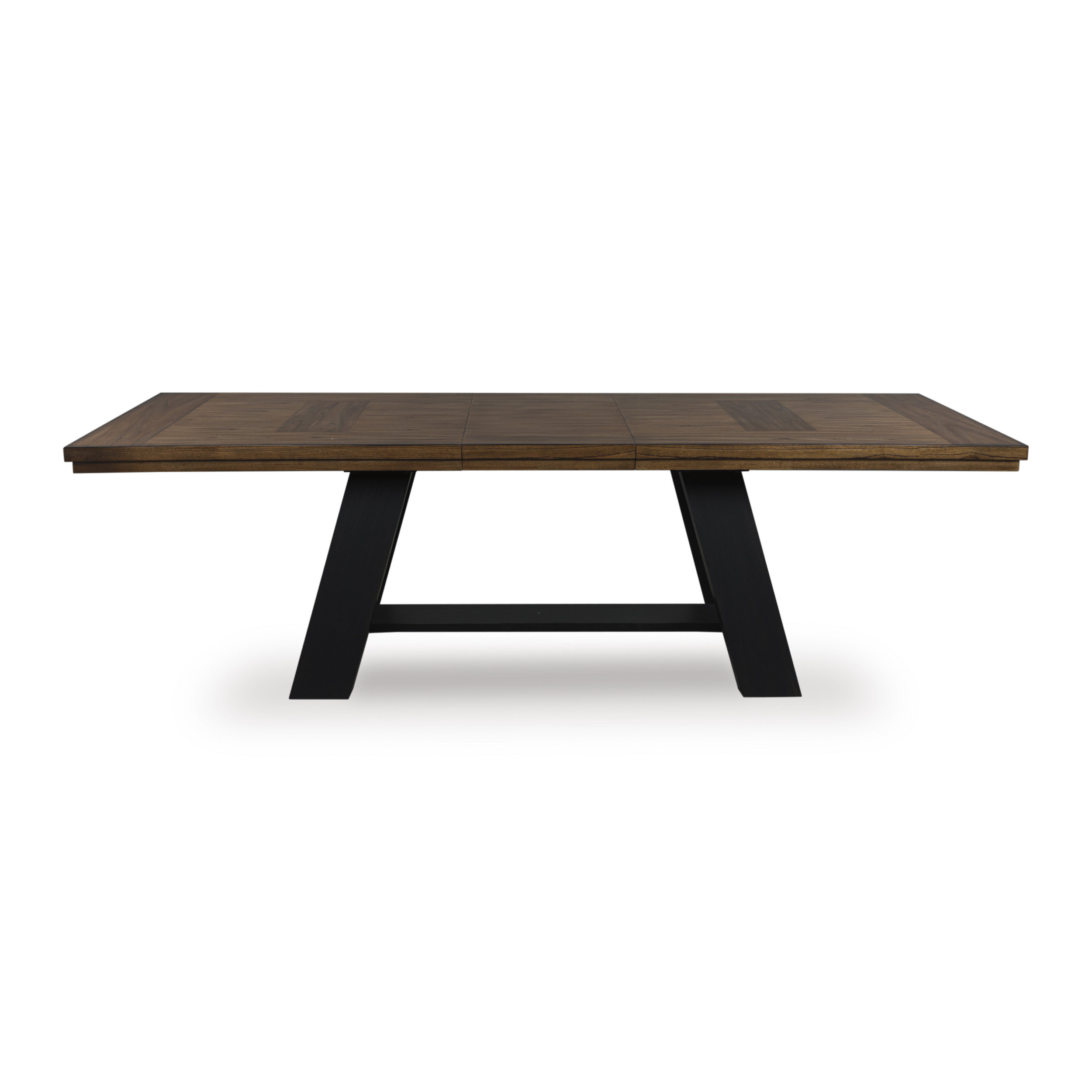 Greddinton Extendable Wood Dining Table - Brown/Black Farmhouse