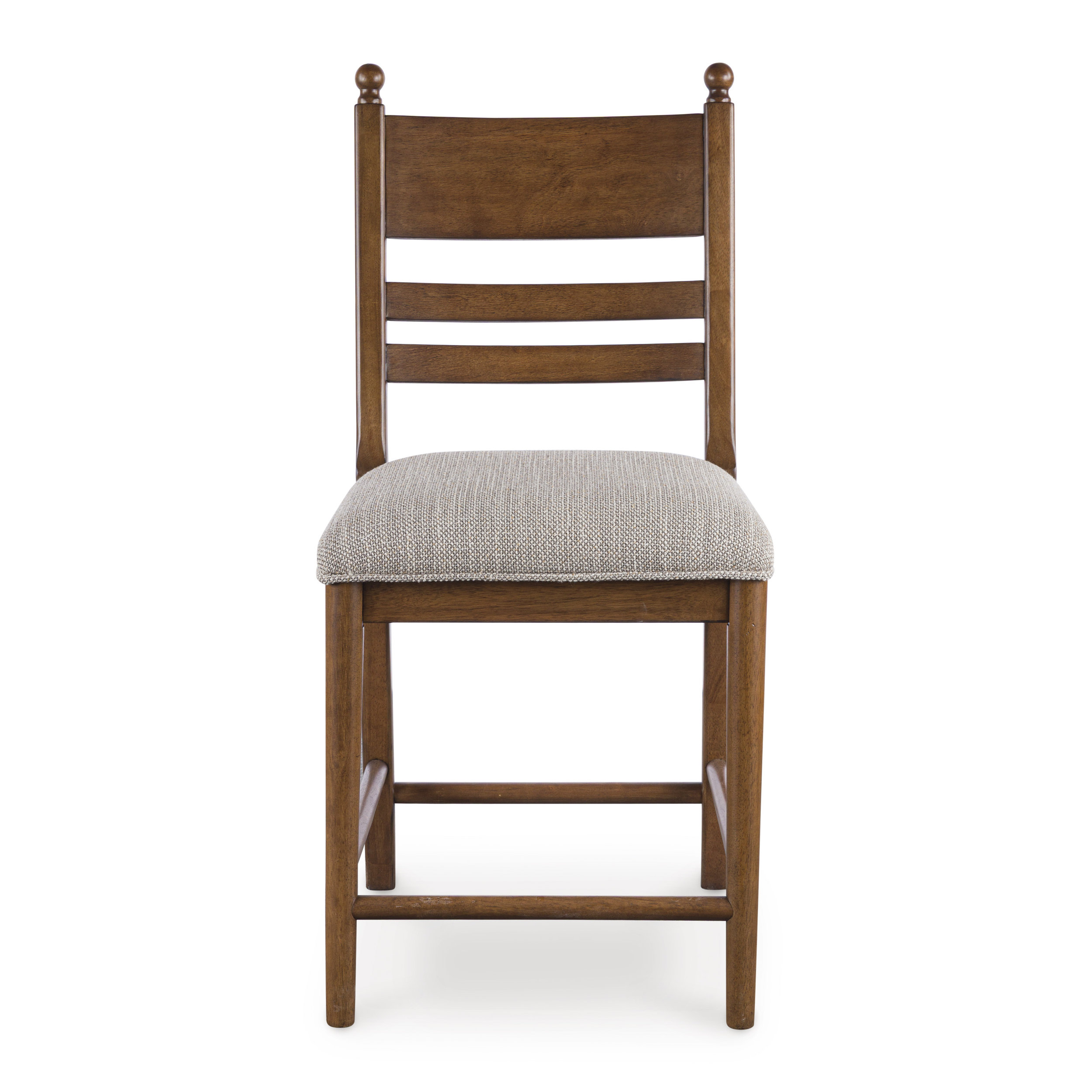 Greddinton Black Wood & Gray Upholstered Counter Stool