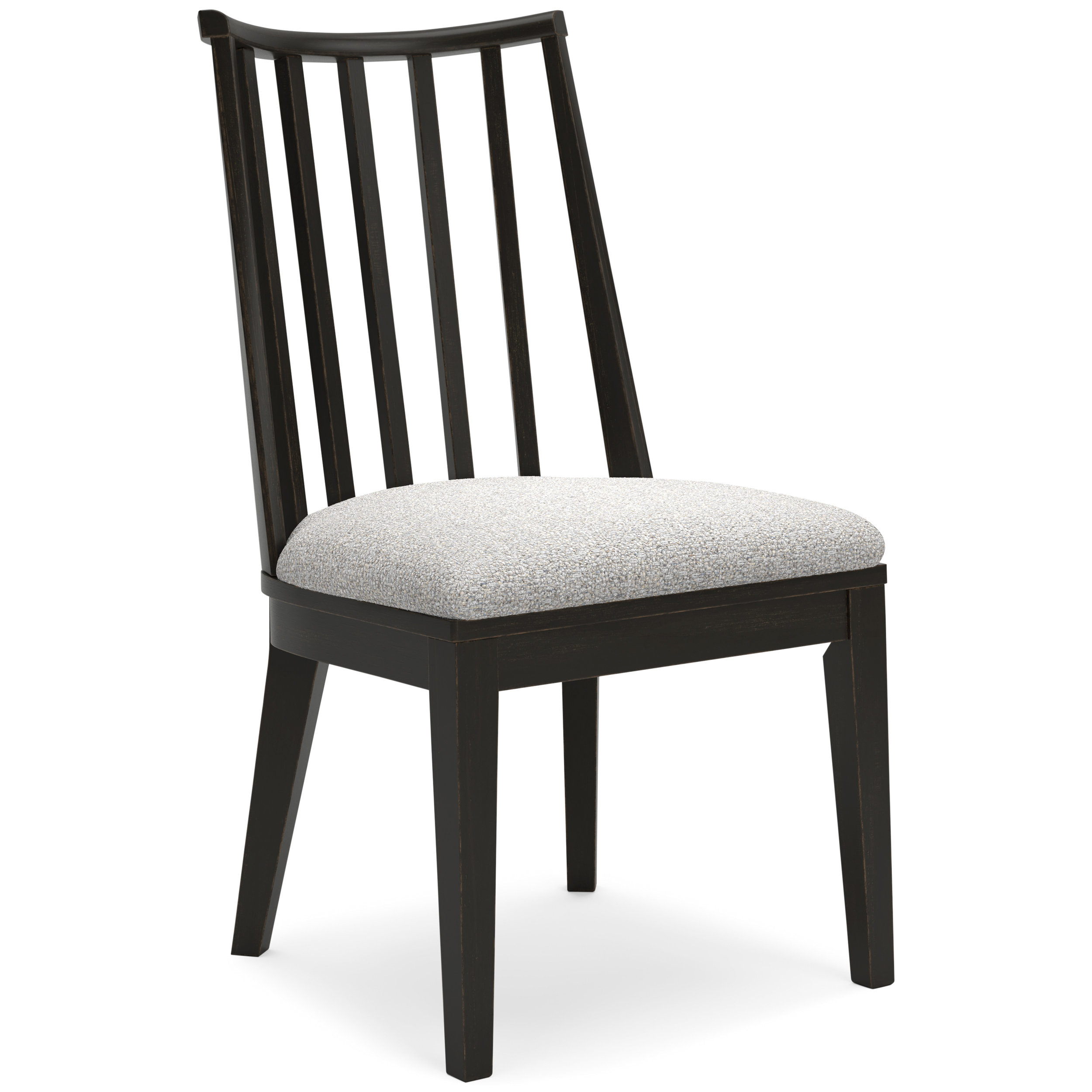 Galliden Upholstered Dining Side Chair | Black Wood Finish