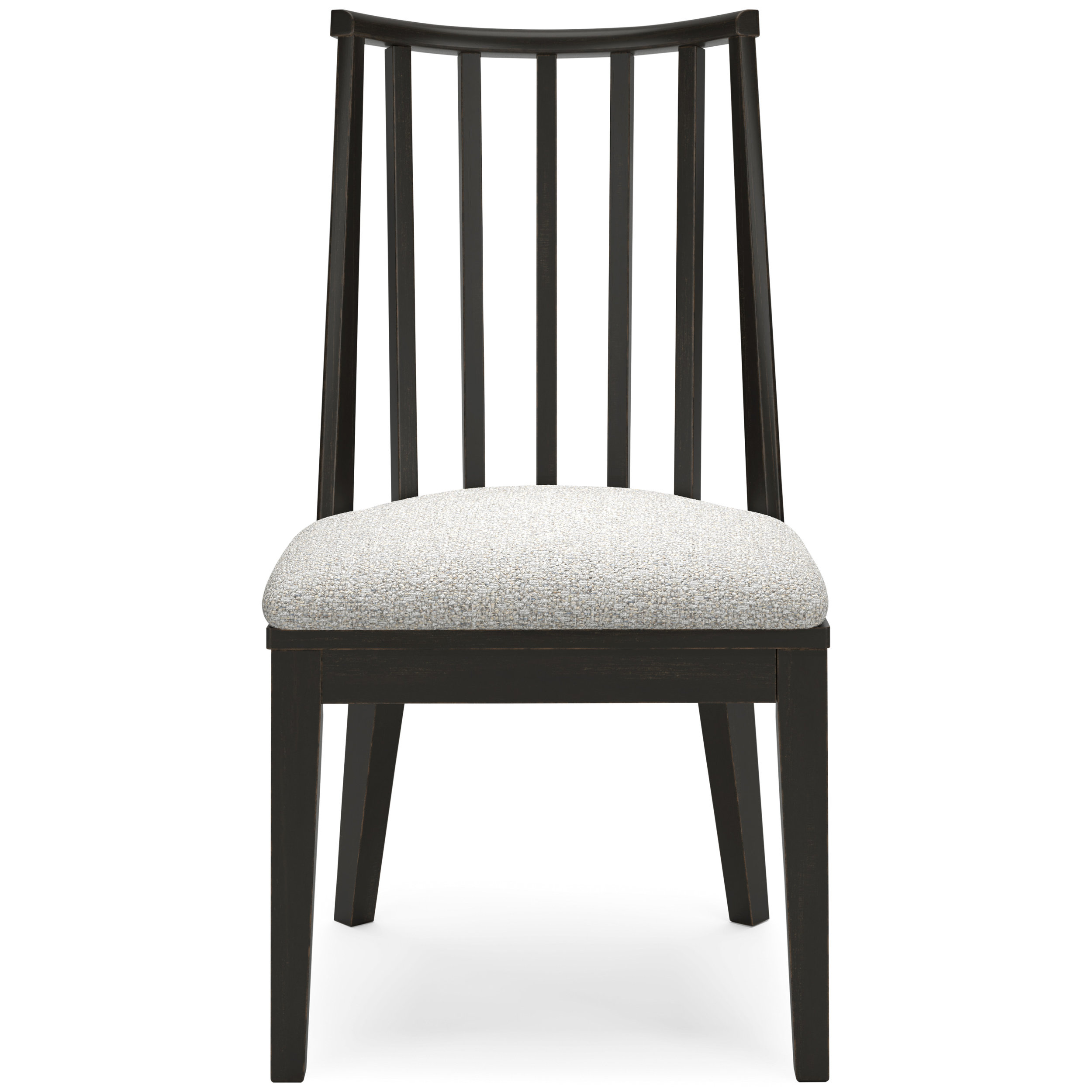 Galliden Upholstered Dining Side Chair | Black Wood Finish