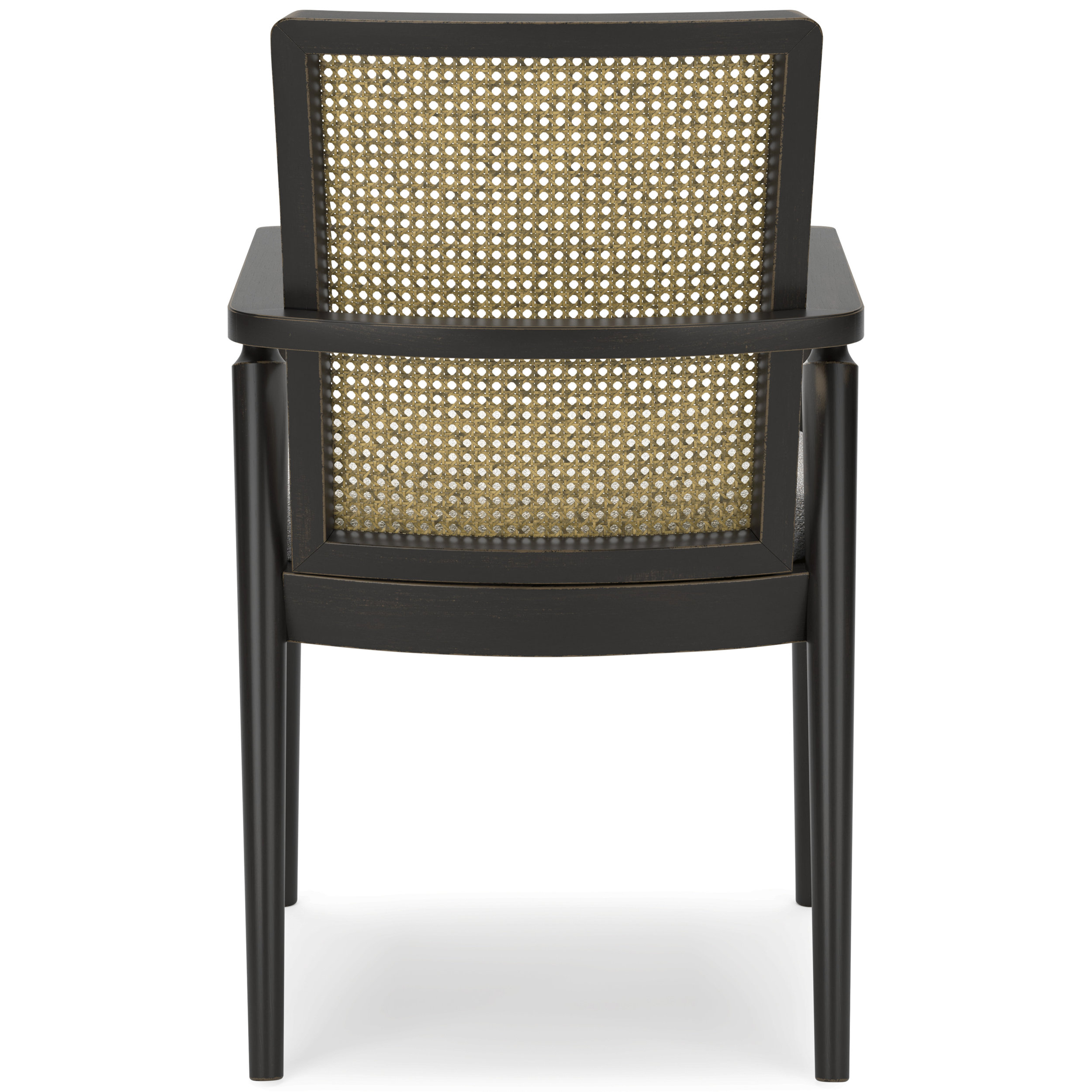 Galliden Upholstered Dining Arm Chair | Black Wood Finish
