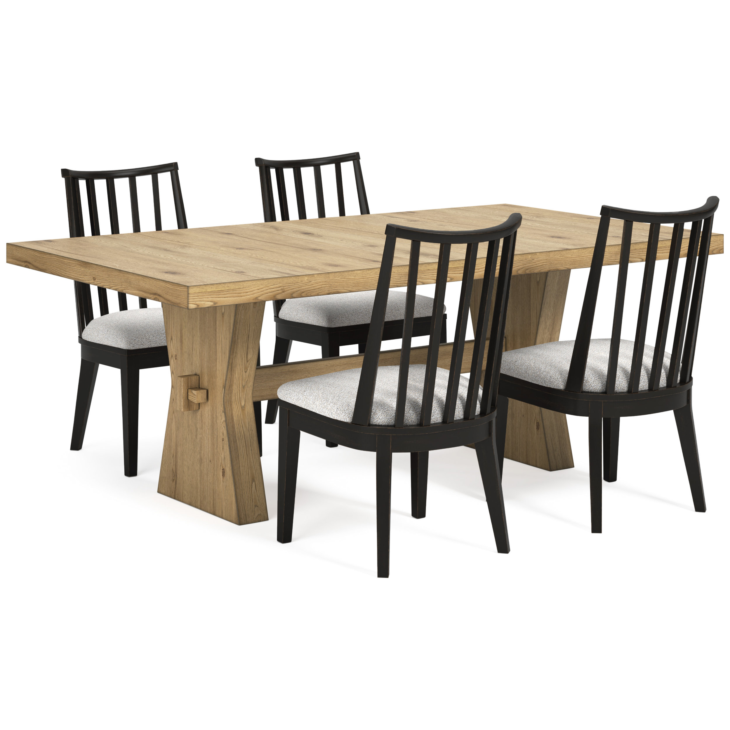 Galliden Light Brown Rectangular Wood Dining Table | 78"