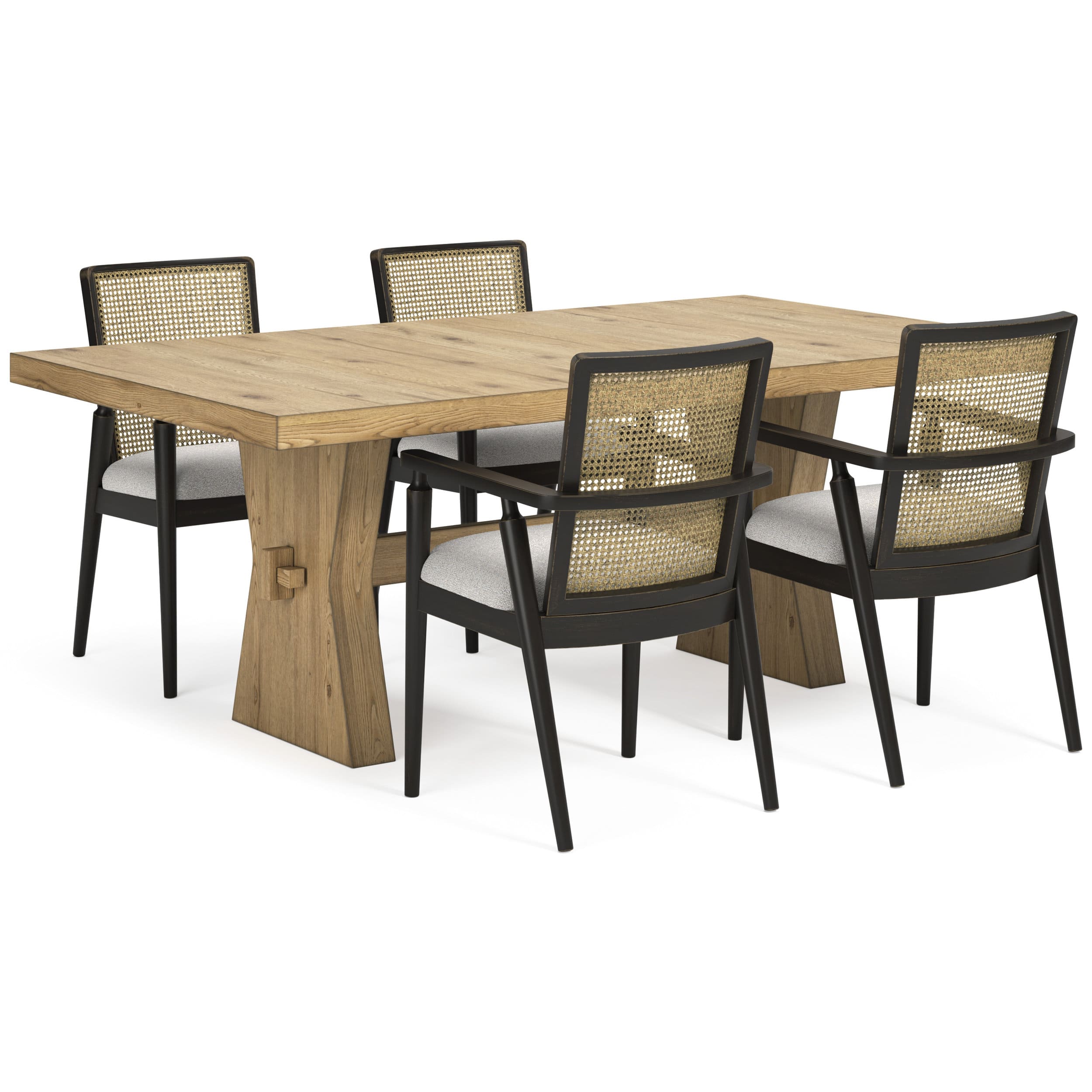 Galliden Light Brown Rectangular Wood Dining Table | 78"
