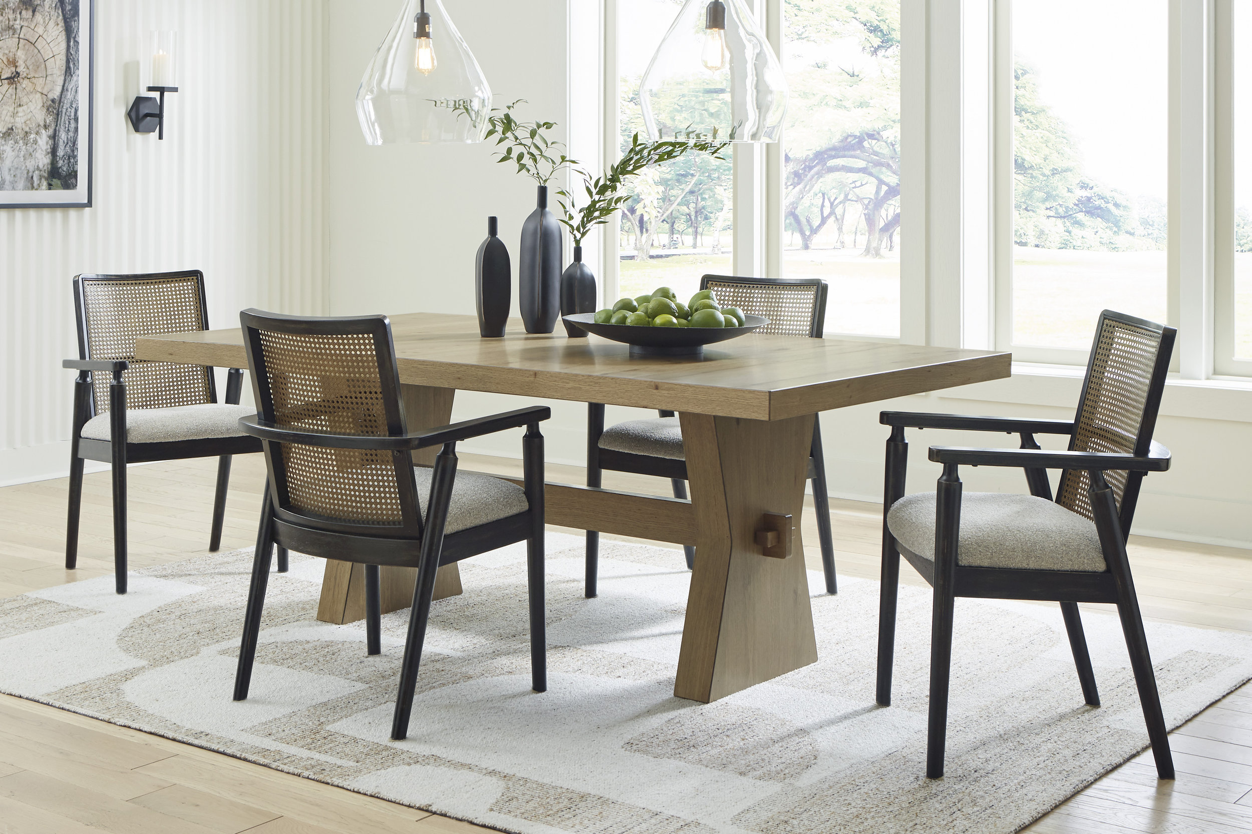 Galliden Light Brown Rectangular Wood Dining Table | 78"