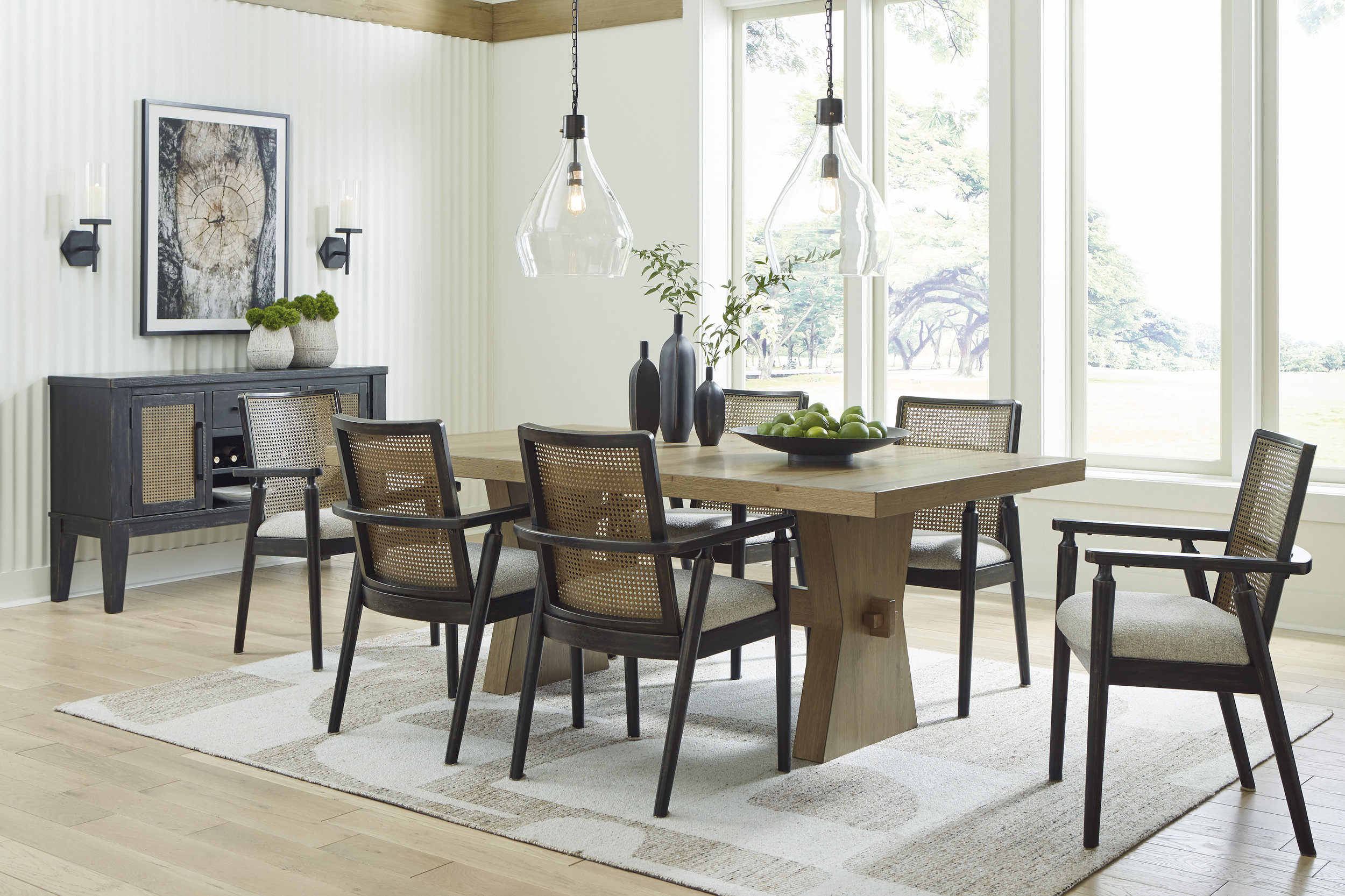 Galliden Light Brown Rectangular Wood Dining Table | 78"