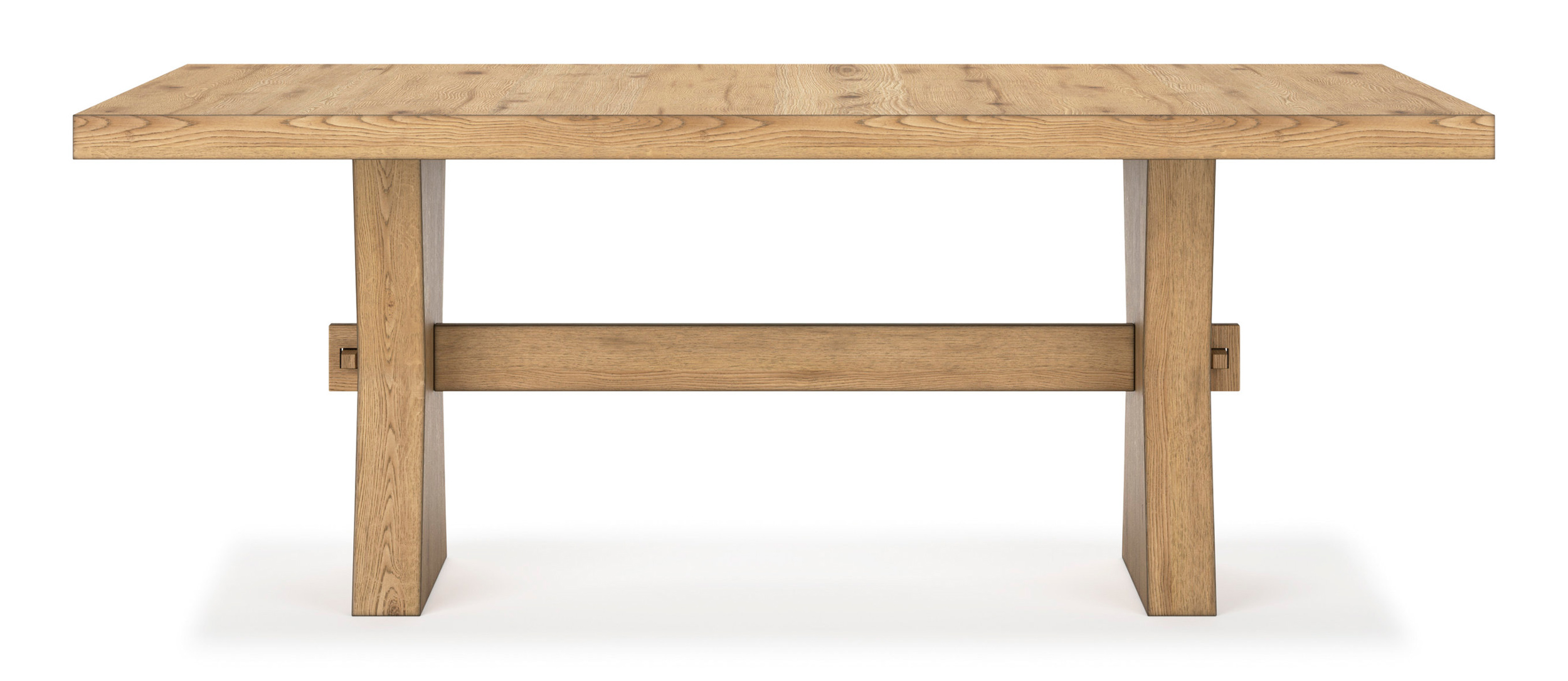 Galliden Light Brown Rectangular Wood Dining Table | 78"