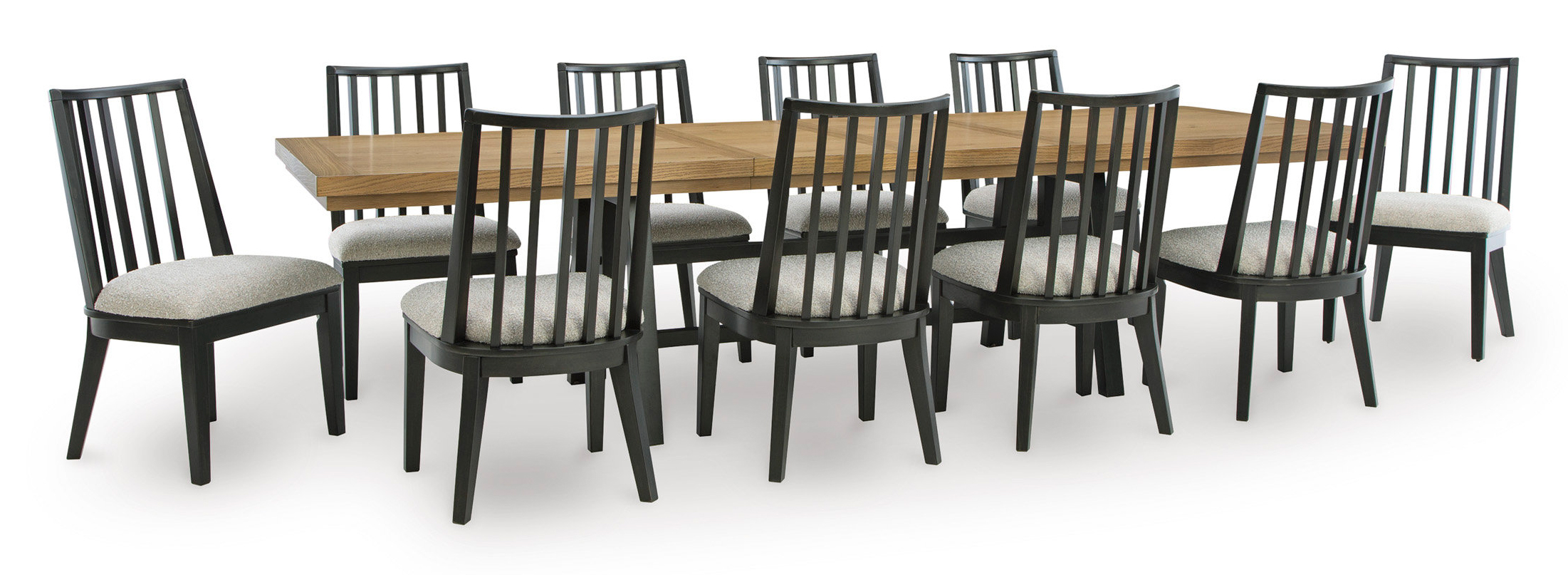 Galliden Upholstered Dining Side Chair | Black Wood Finish