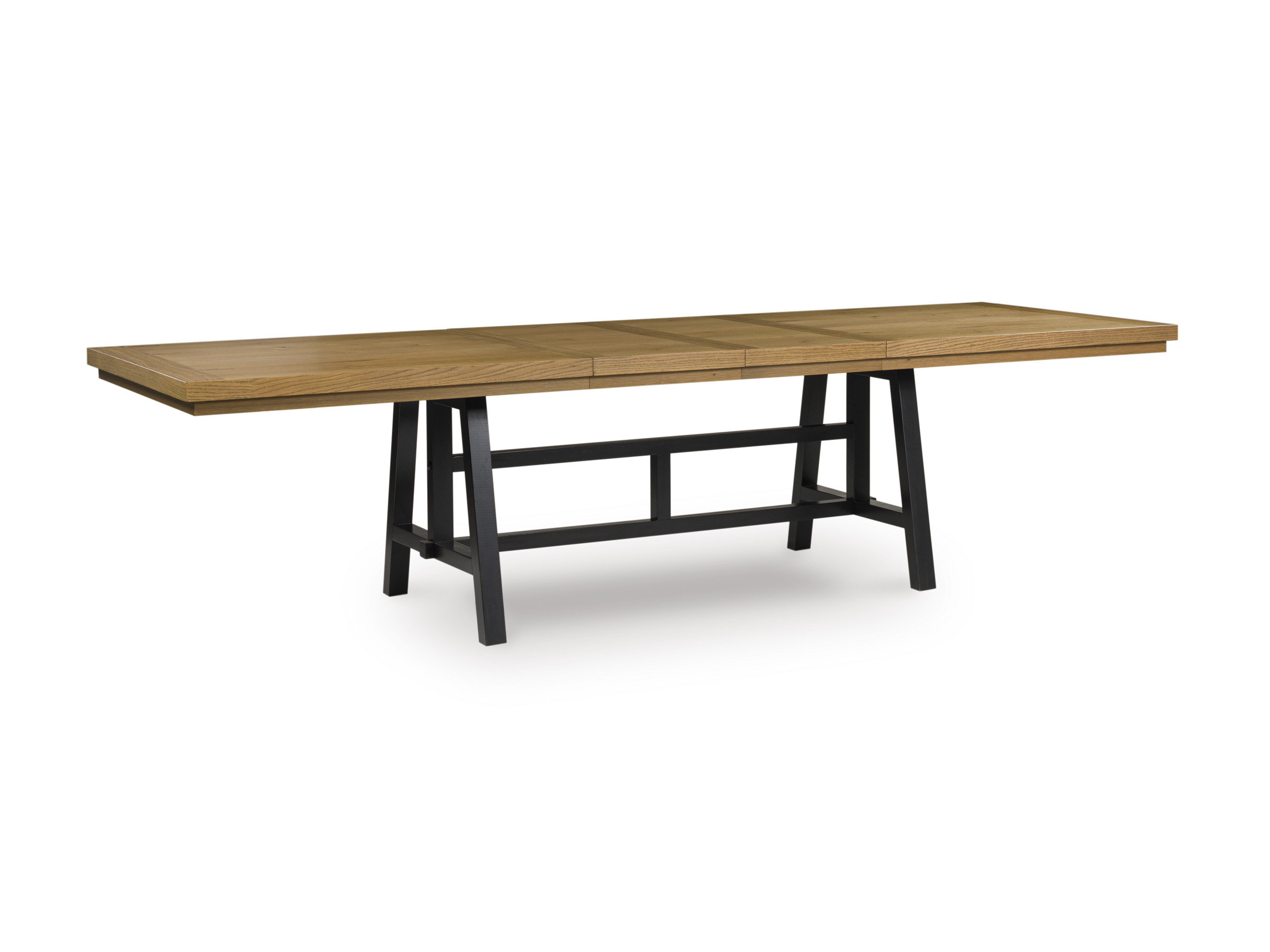 Galliden Extendable Wood Dining Table | Two-Tone Brown & Black