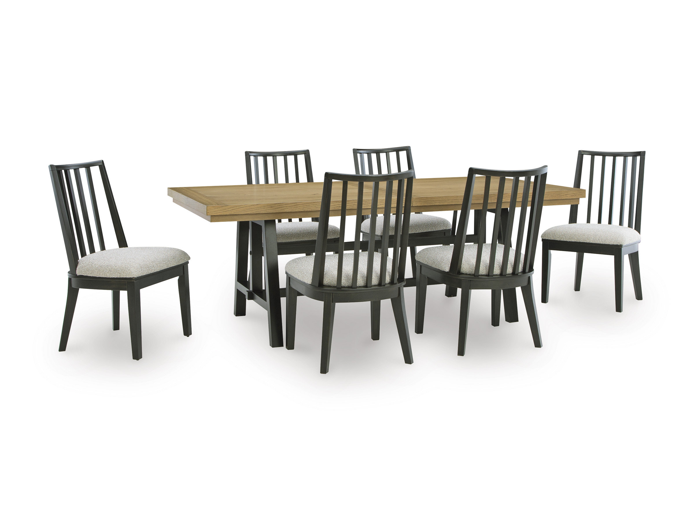 Galliden Extendable Wood Dining Table | Two-Tone Brown & Black