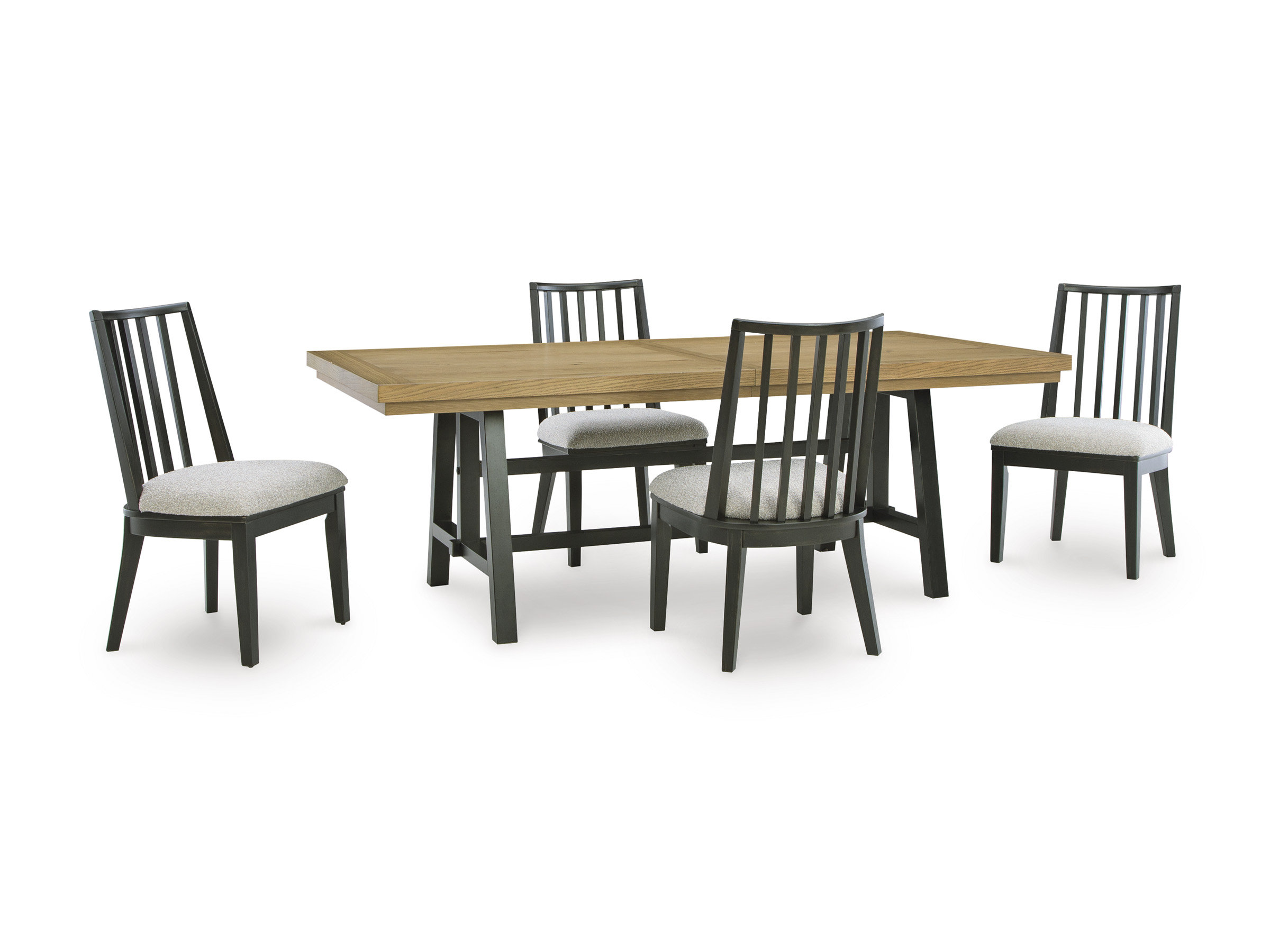 Galliden Extendable Wood Dining Table | Two-Tone Brown & Black