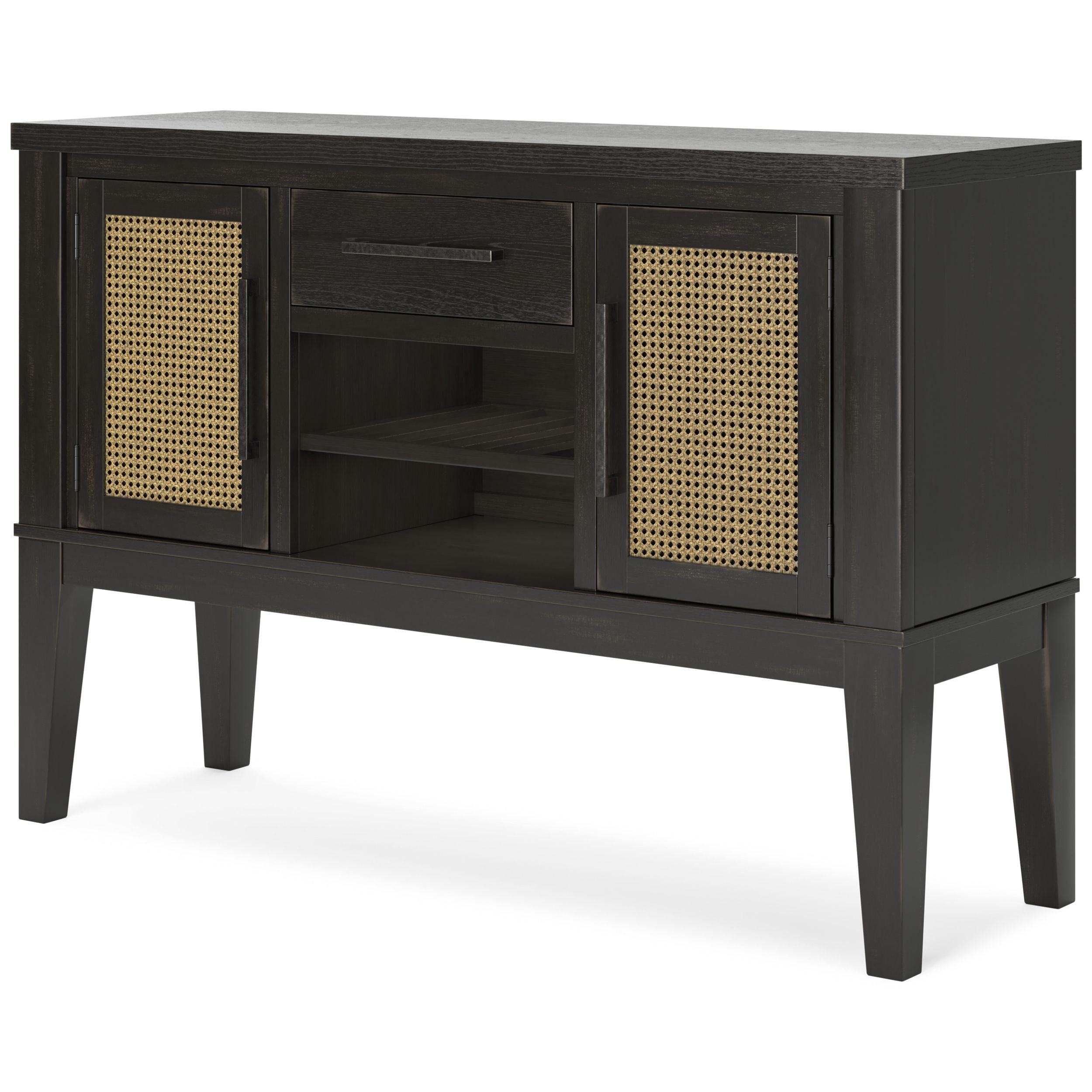 Galliden Extendable Dining Set - Rustic Oak & Black | Ashley