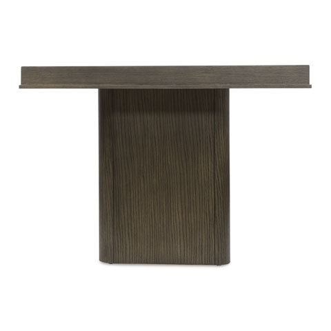 Radkin Rectangular Wood Dining Table - Burnished Brown Reeded Base