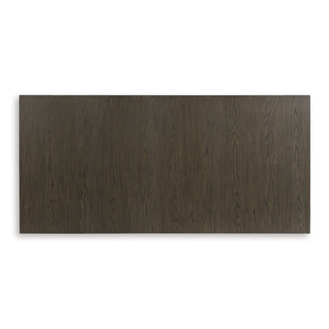 Radkin Rectangular Wood Dining Table - Burnished Brown Reeded Base