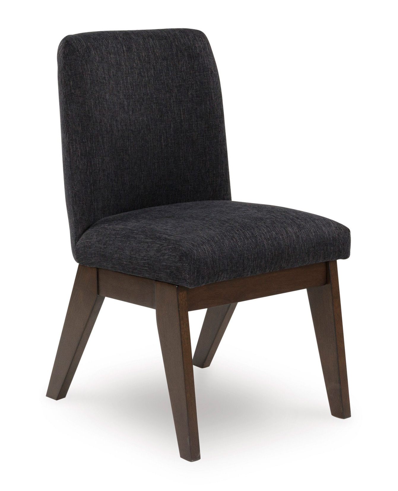 Dilenno Upholstered Dining Side Chair | Dark Brown Wood Finish