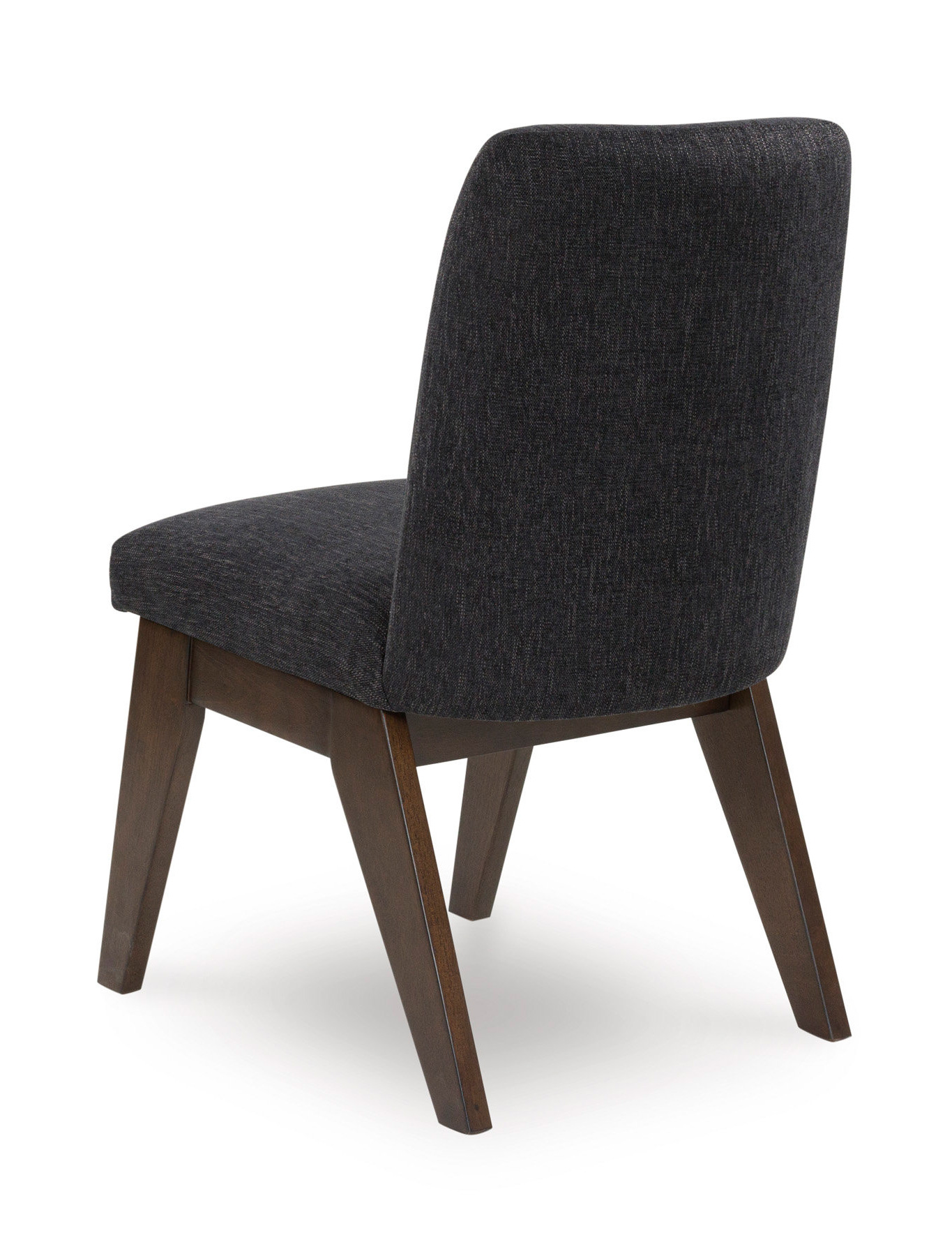 Dilenno Upholstered Dining Side Chair | Dark Brown Wood Finish