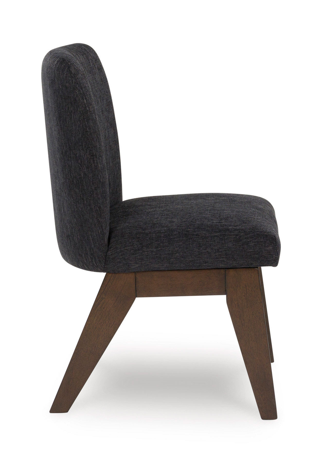 Dilenno Upholstered Dining Side Chair | Dark Brown Wood Finish