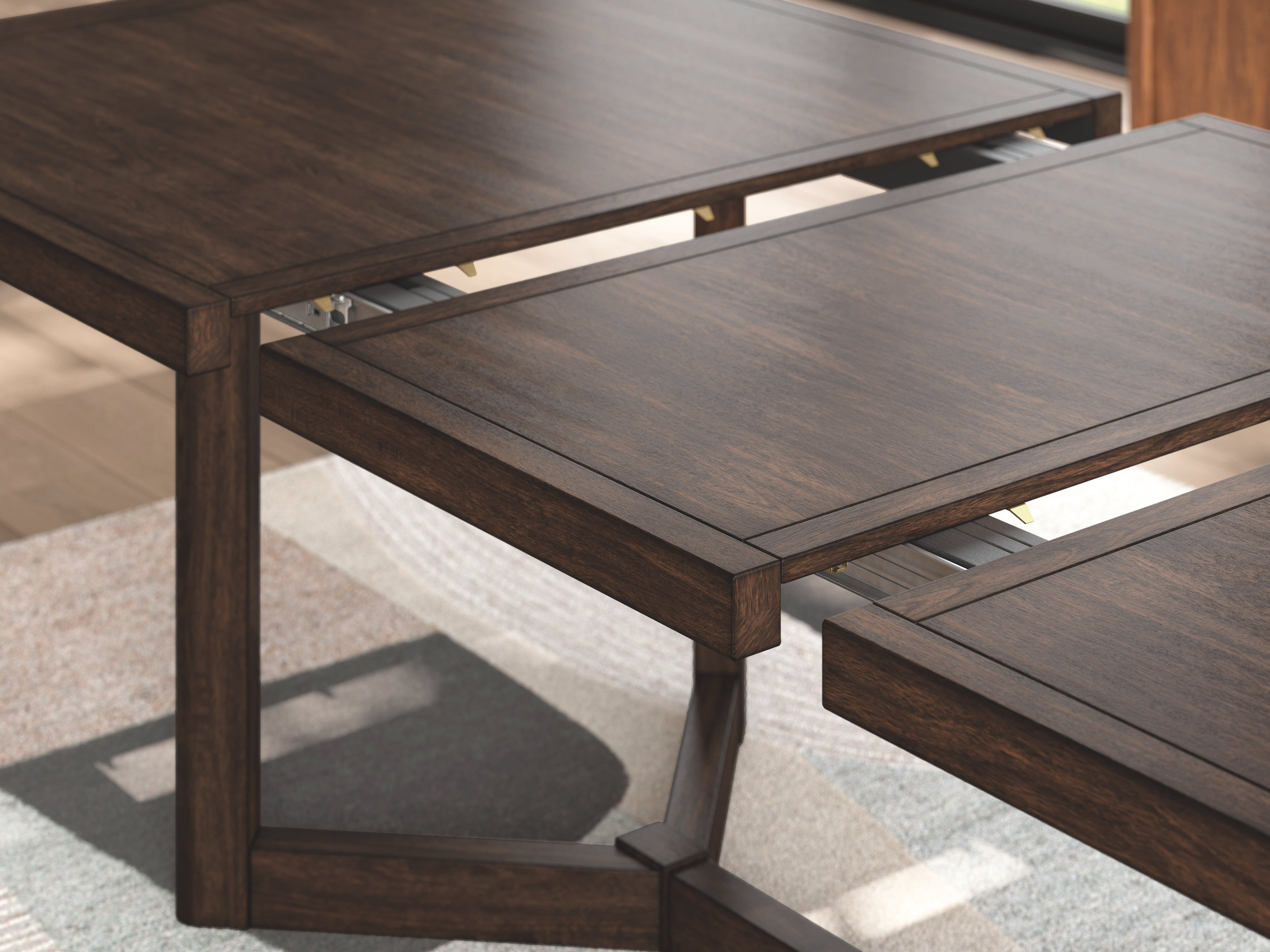 Dilenno Dark Brown Wood Extendable Dining Table | Seats 8