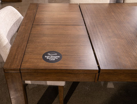 Baskinger Wood Butterfly Extendable Dining Table - Brown