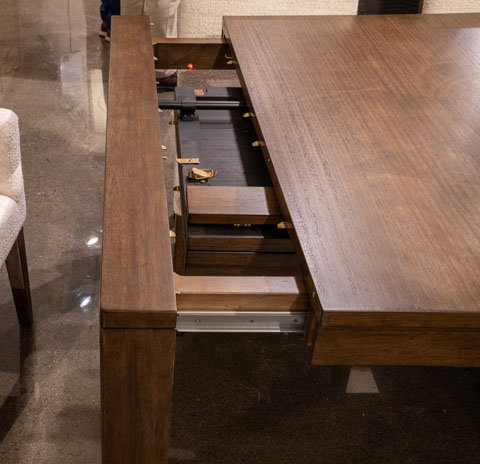 Baskinger Extendable Dining Room Set | Rectangular Brown Wood