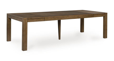 Baskinger Extendable Dining Room Set | Rectangular Brown Wood