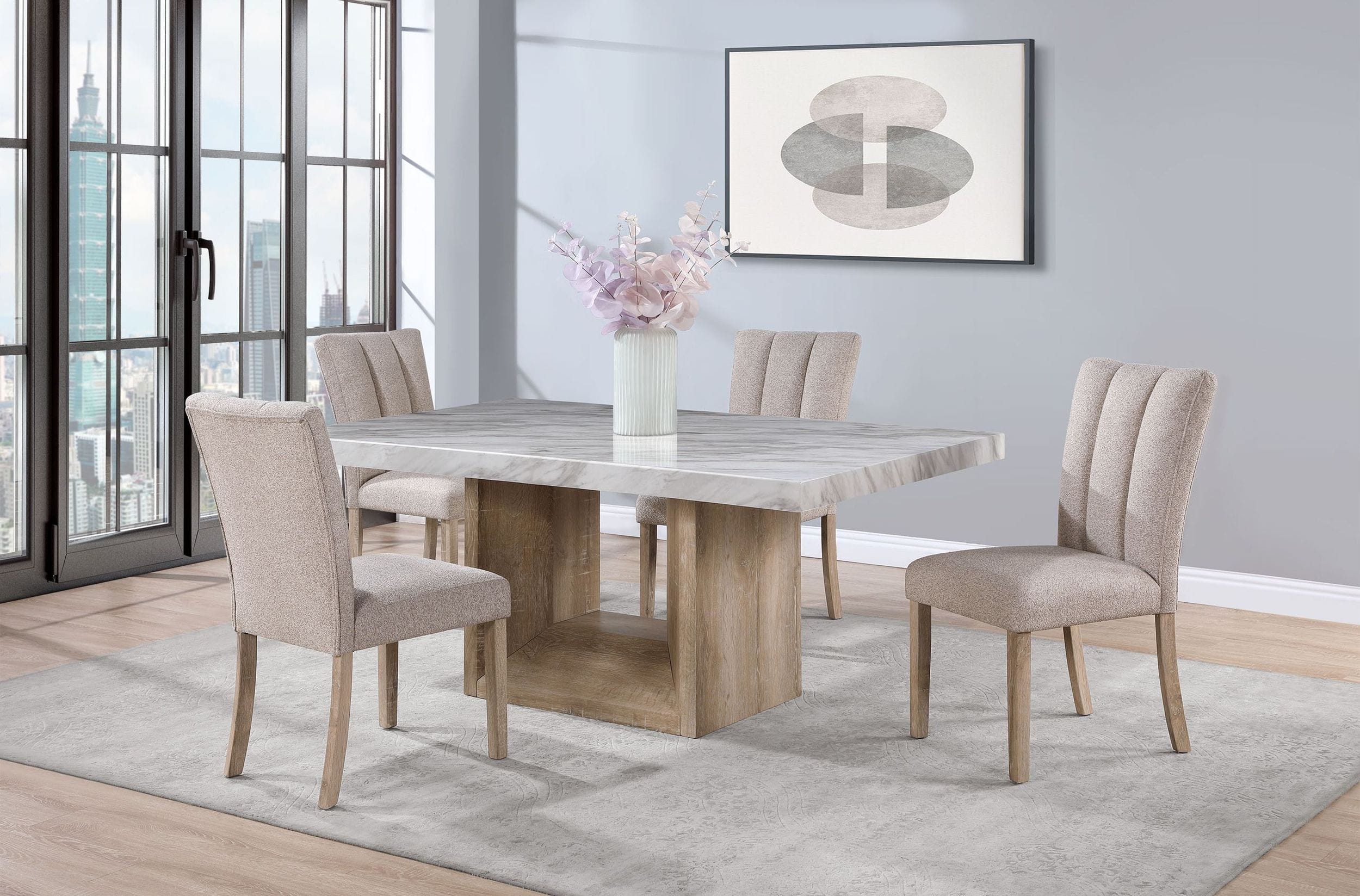 D8683 Fabric/Wood Dining Chair