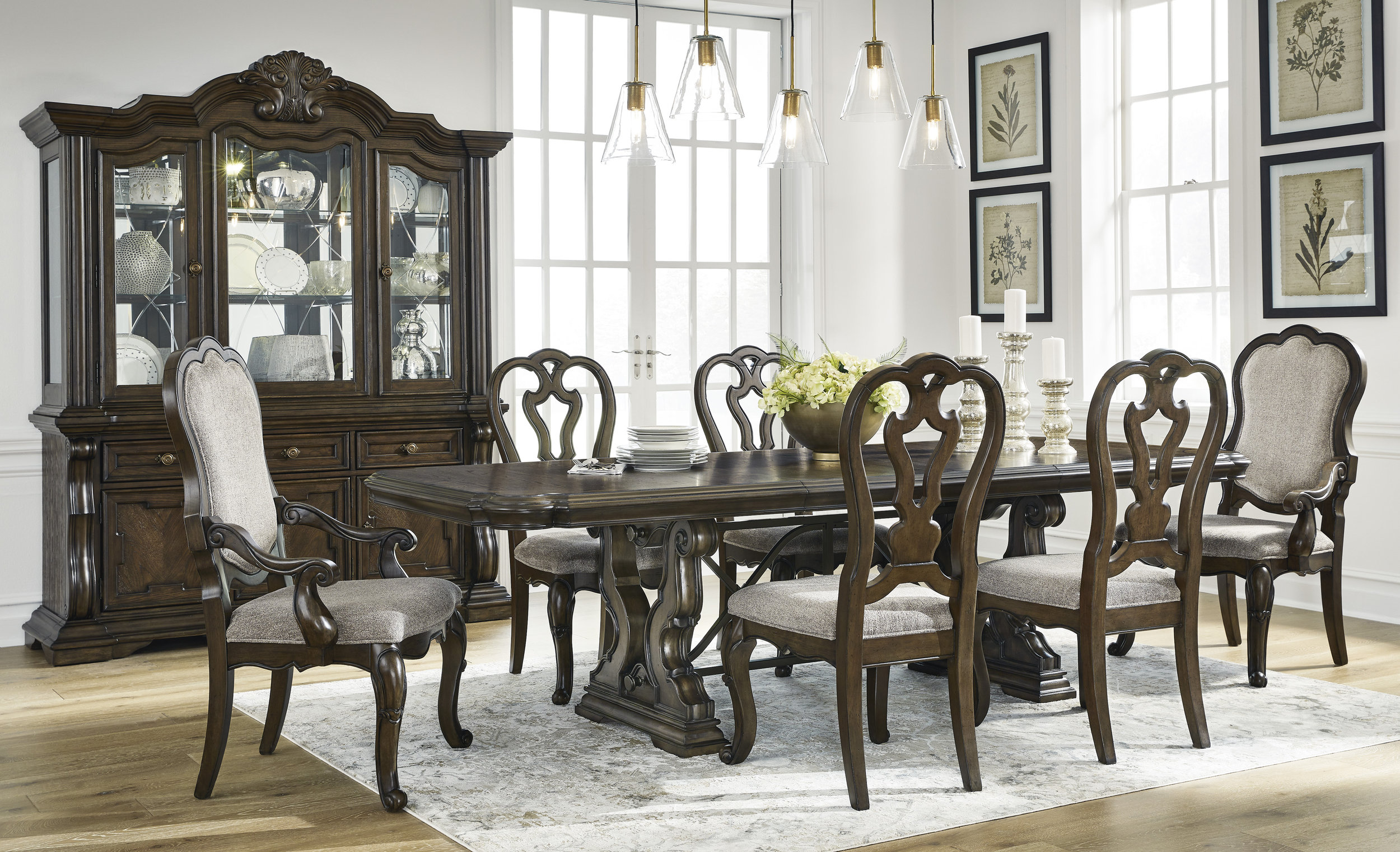 Maylee Dark Brown Wood Extendable Dining Table | Ashley