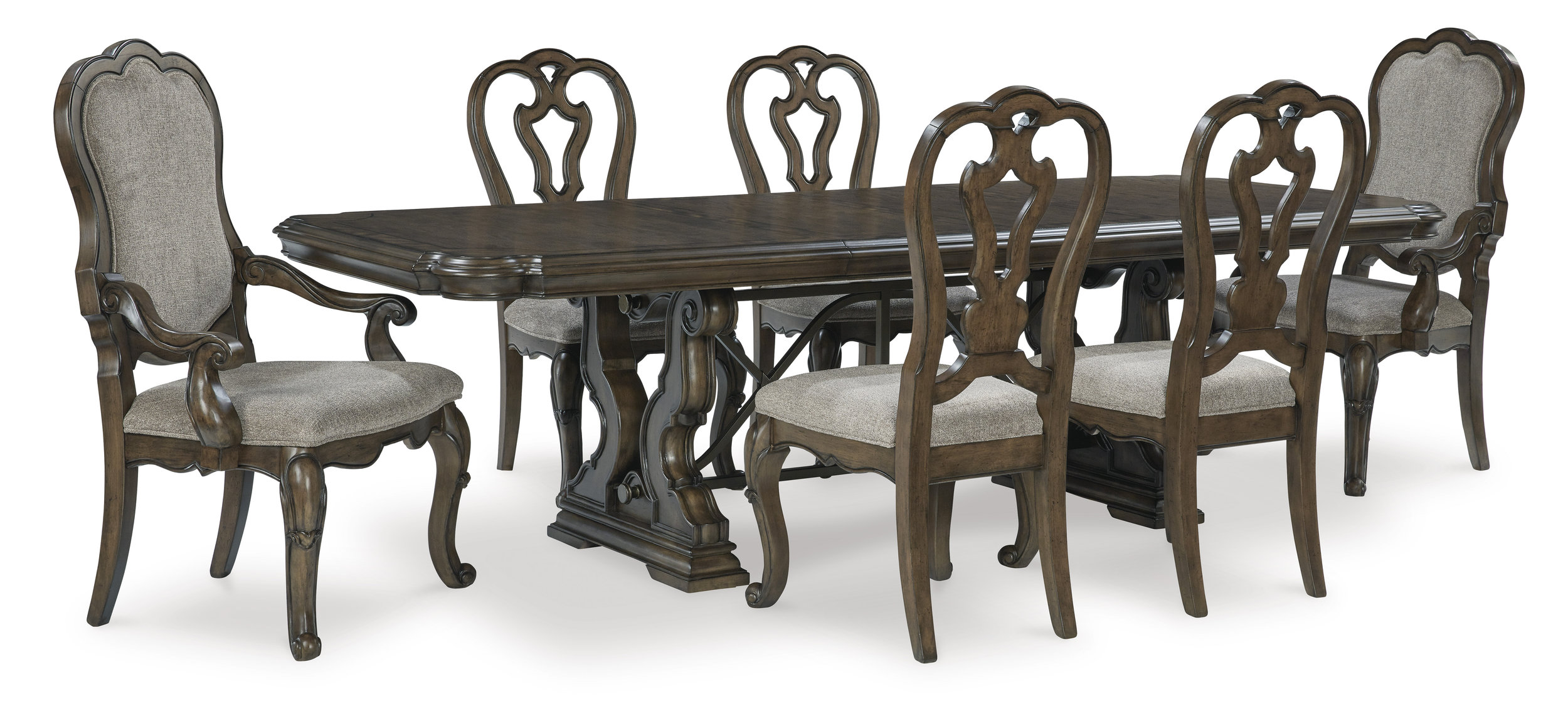 Maylee Dark Brown Wood Extendable Dining Table | Ashley