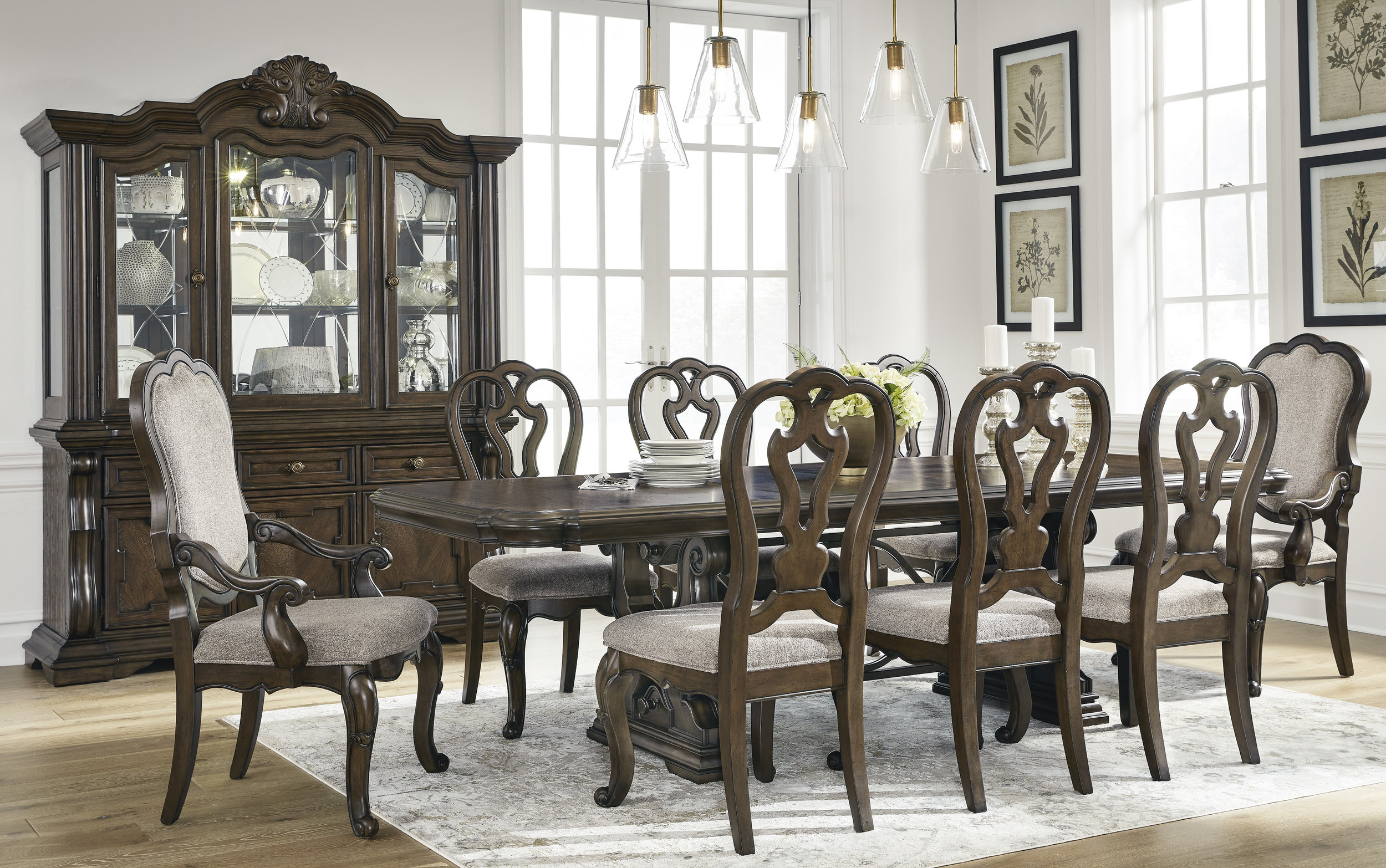 Maylee Dark Brown Wood Extendable Dining Table | Ashley