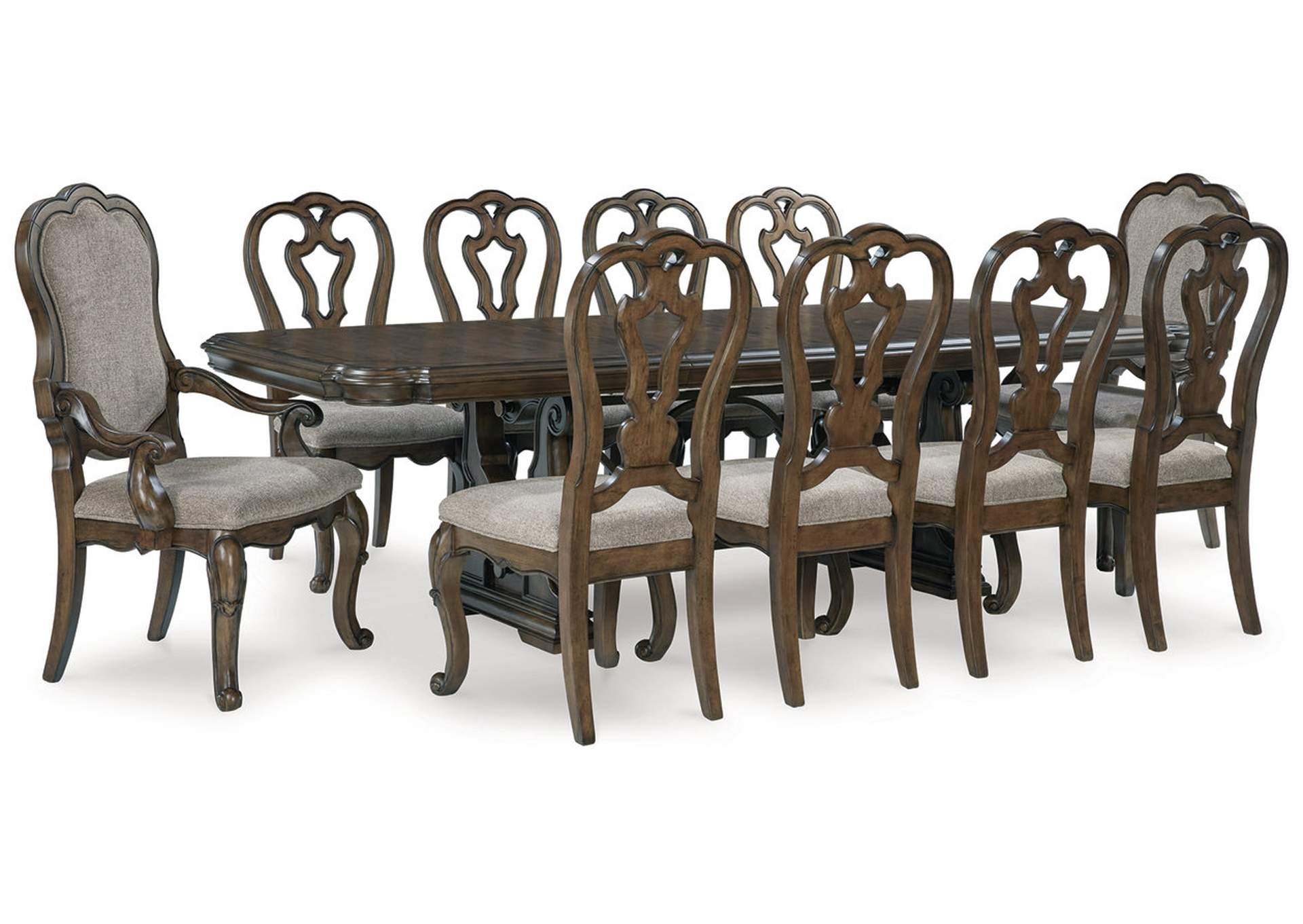 Ashley SM Maylee Wood Veneer Extendable Dining Set