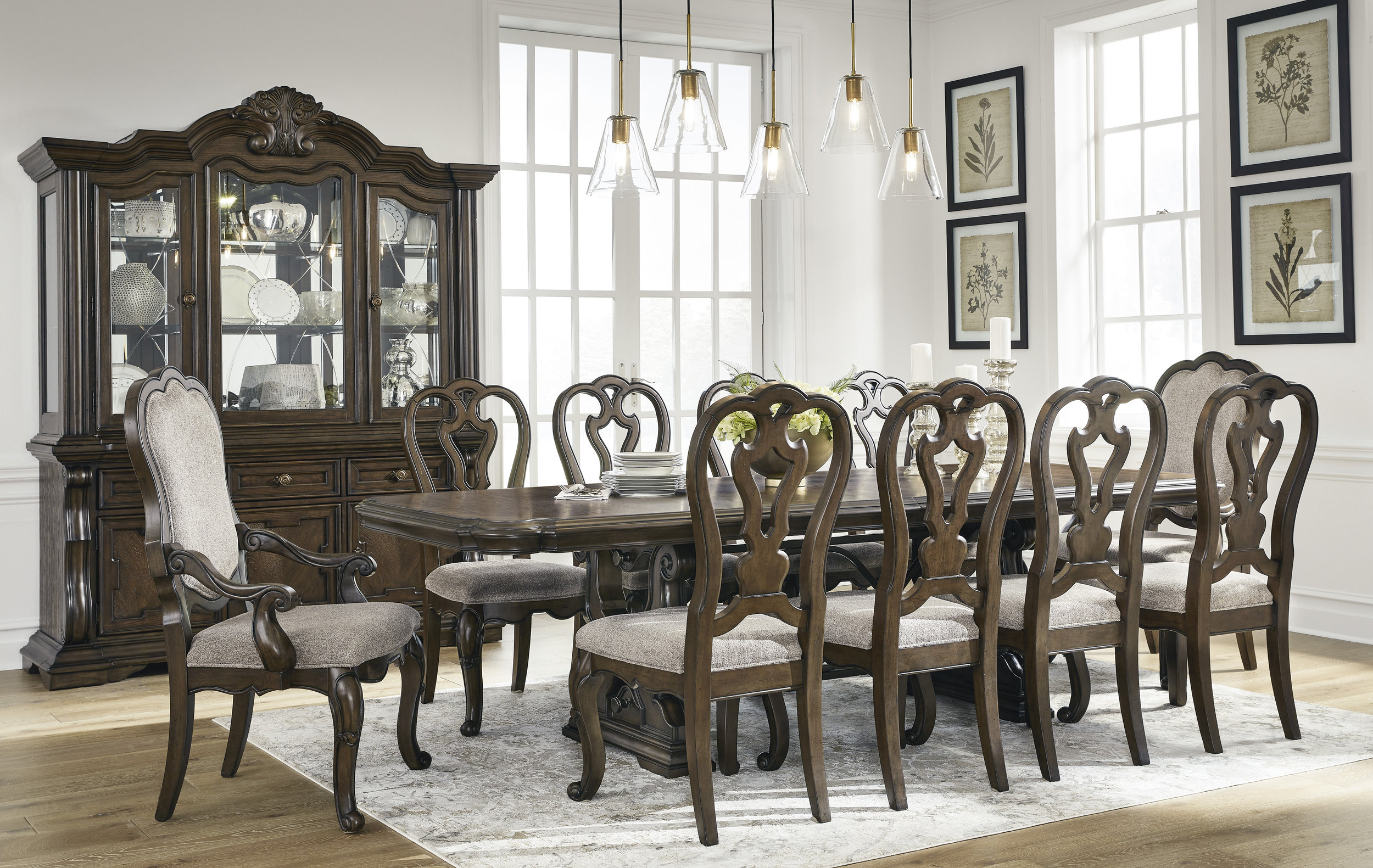 Maylee Dark Brown Wood Extendable Dining Table | Ashley