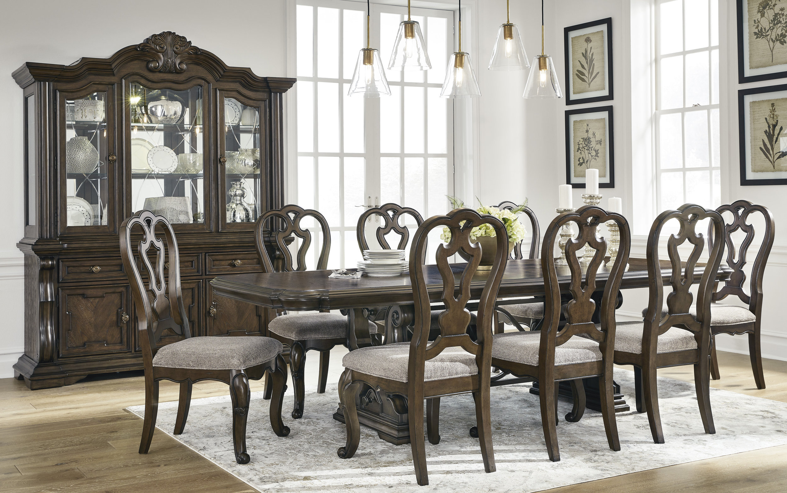 Maylee Dark Brown Wood Extendable Dining Table | Ashley