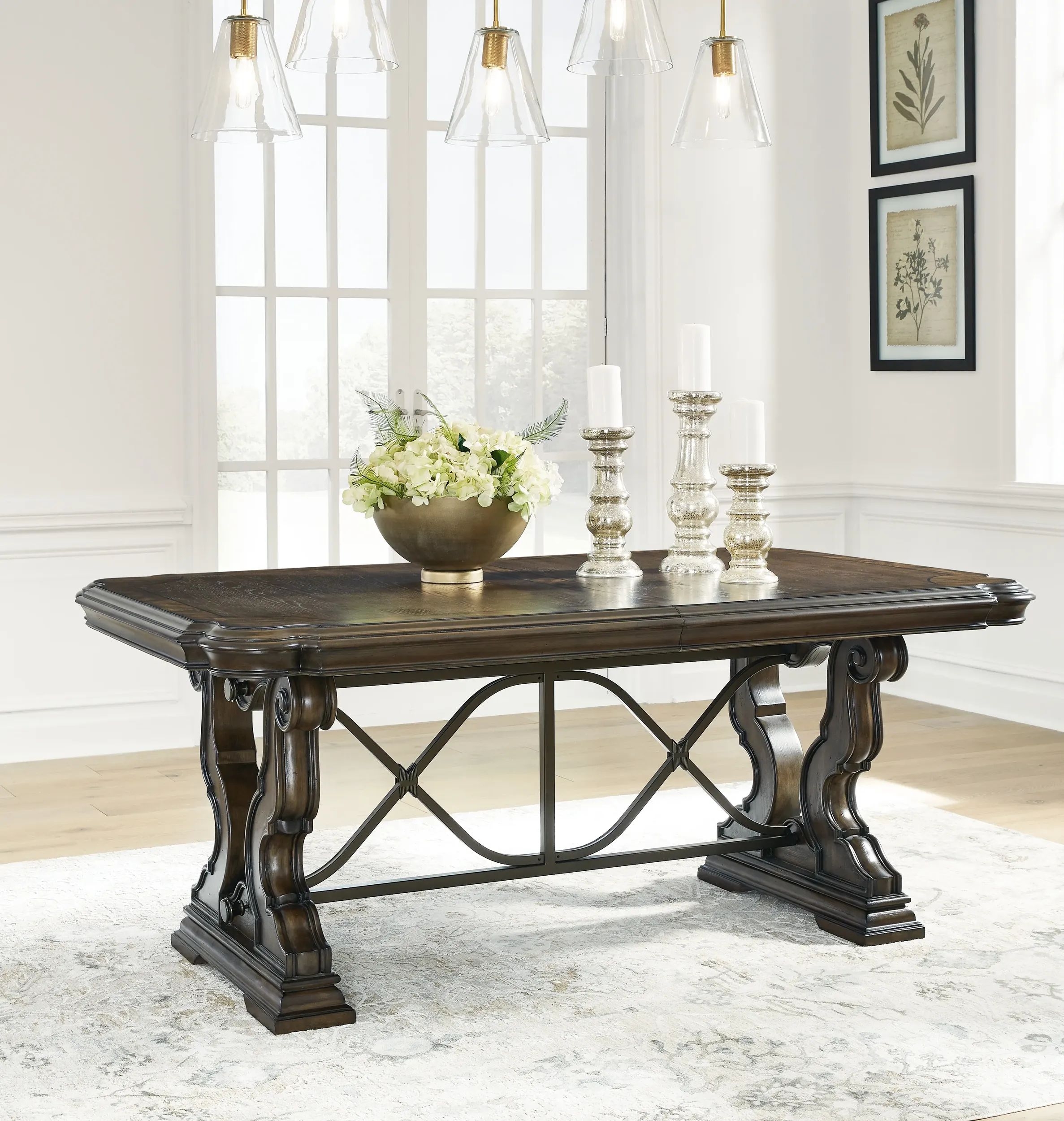 Ashley SM Maylee Wood Veneer Extendable Dining Table