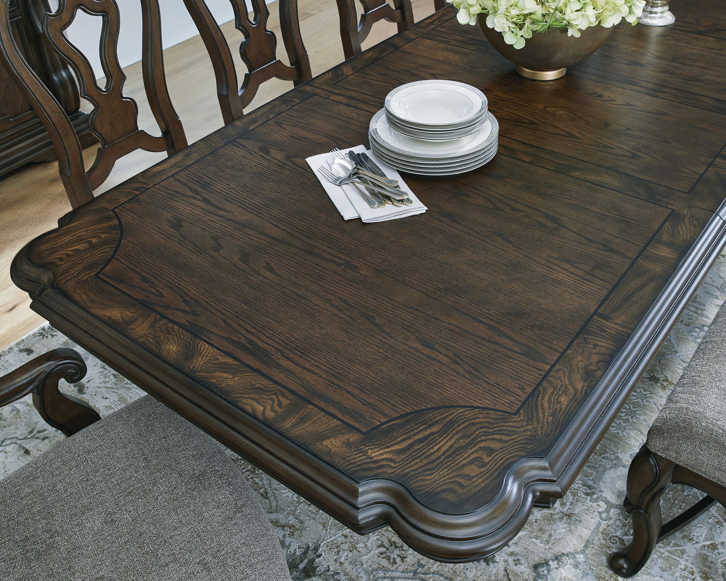 Maylee Dark Brown Wood Extendable Dining Table | Ashley