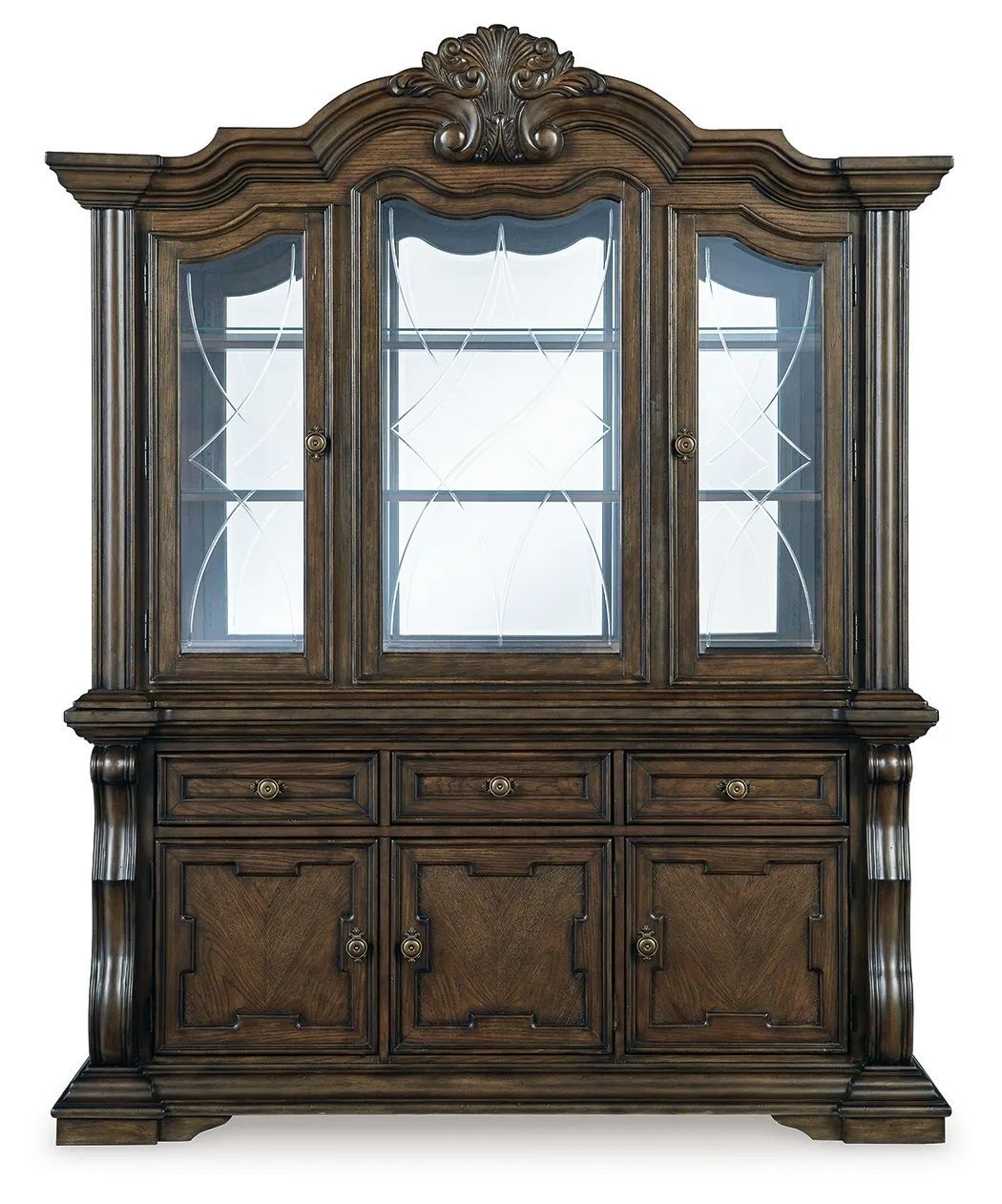 Ashley SM Maylee Wood Veneer Extendable Dining Set