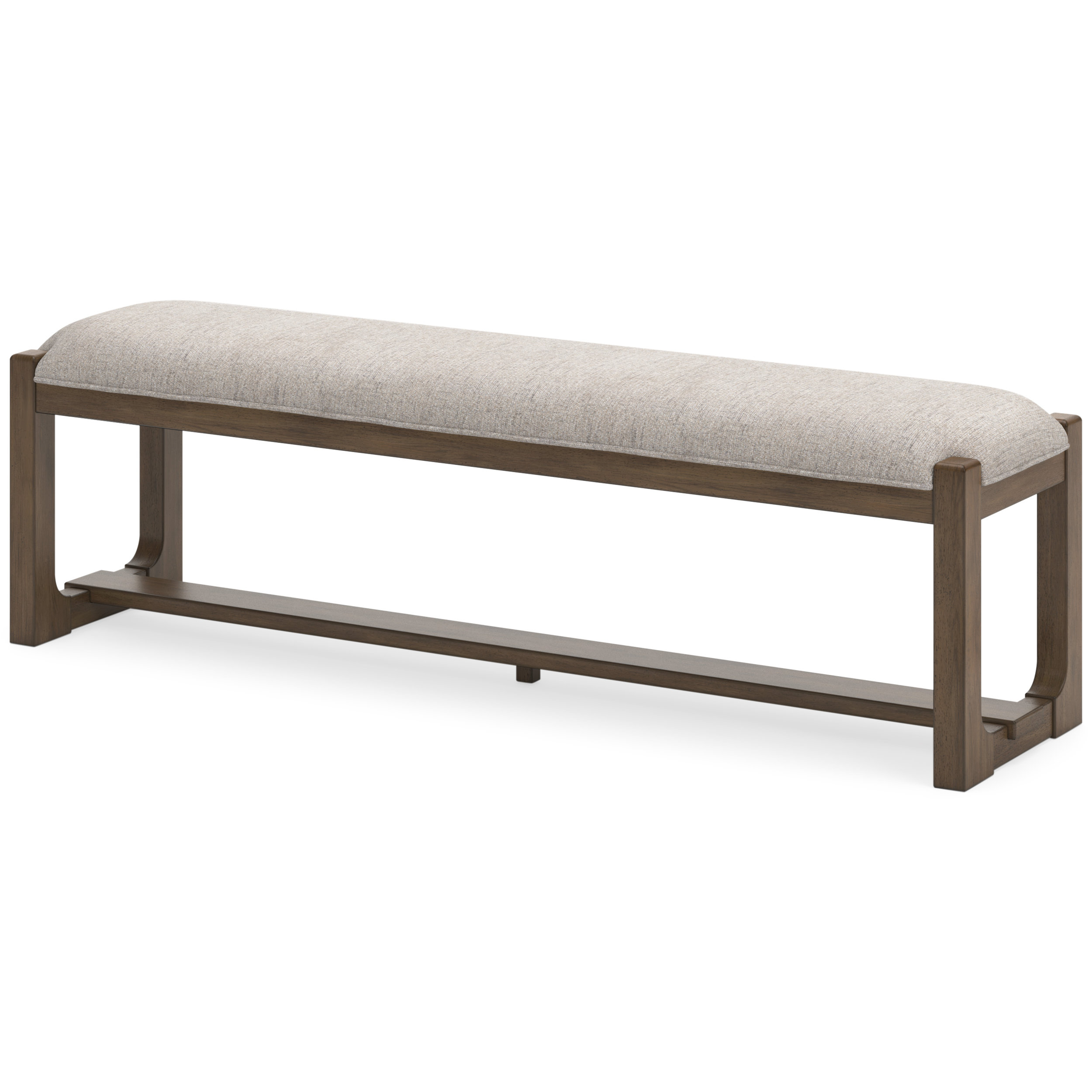 Cabalynn Large Upholstered Dining Bench | Oatmeal & Brown