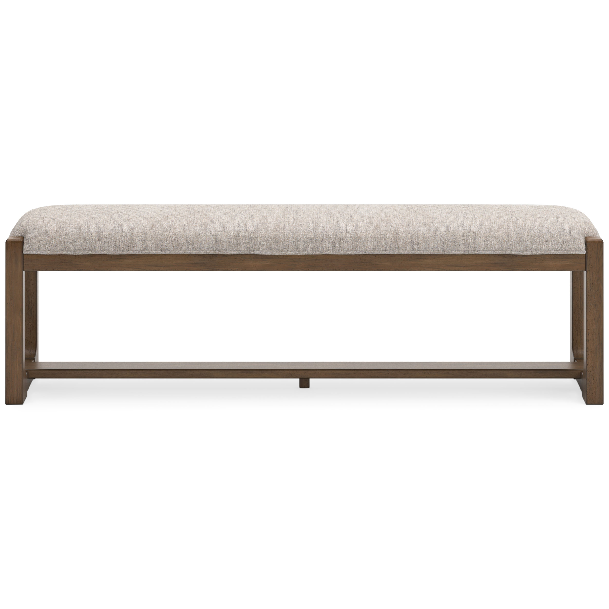 Cabalynn Large Upholstered Dining Bench | Oatmeal & Brown